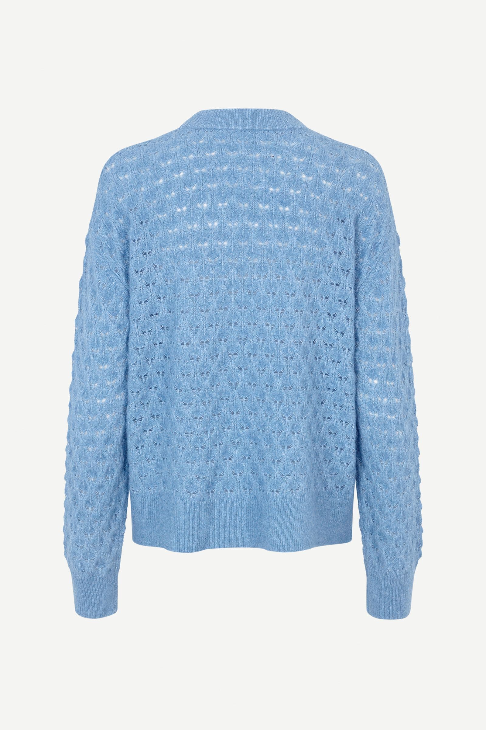 Saanour Pointelle Sweater 7355 Blue Heaven