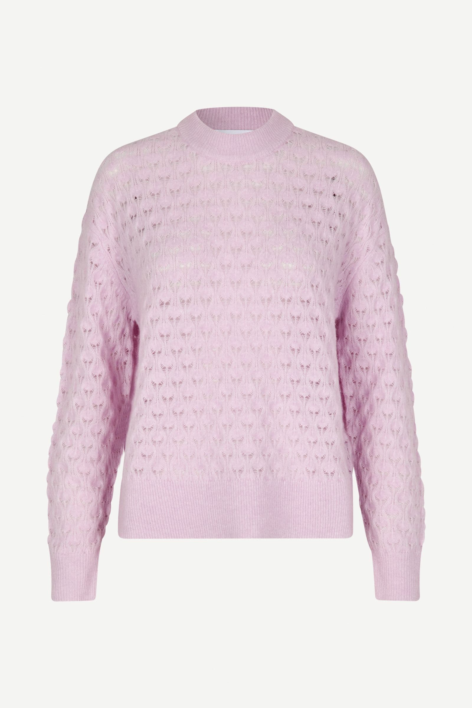 Saanour Pointelle Sweater 7355 Lilac Snow