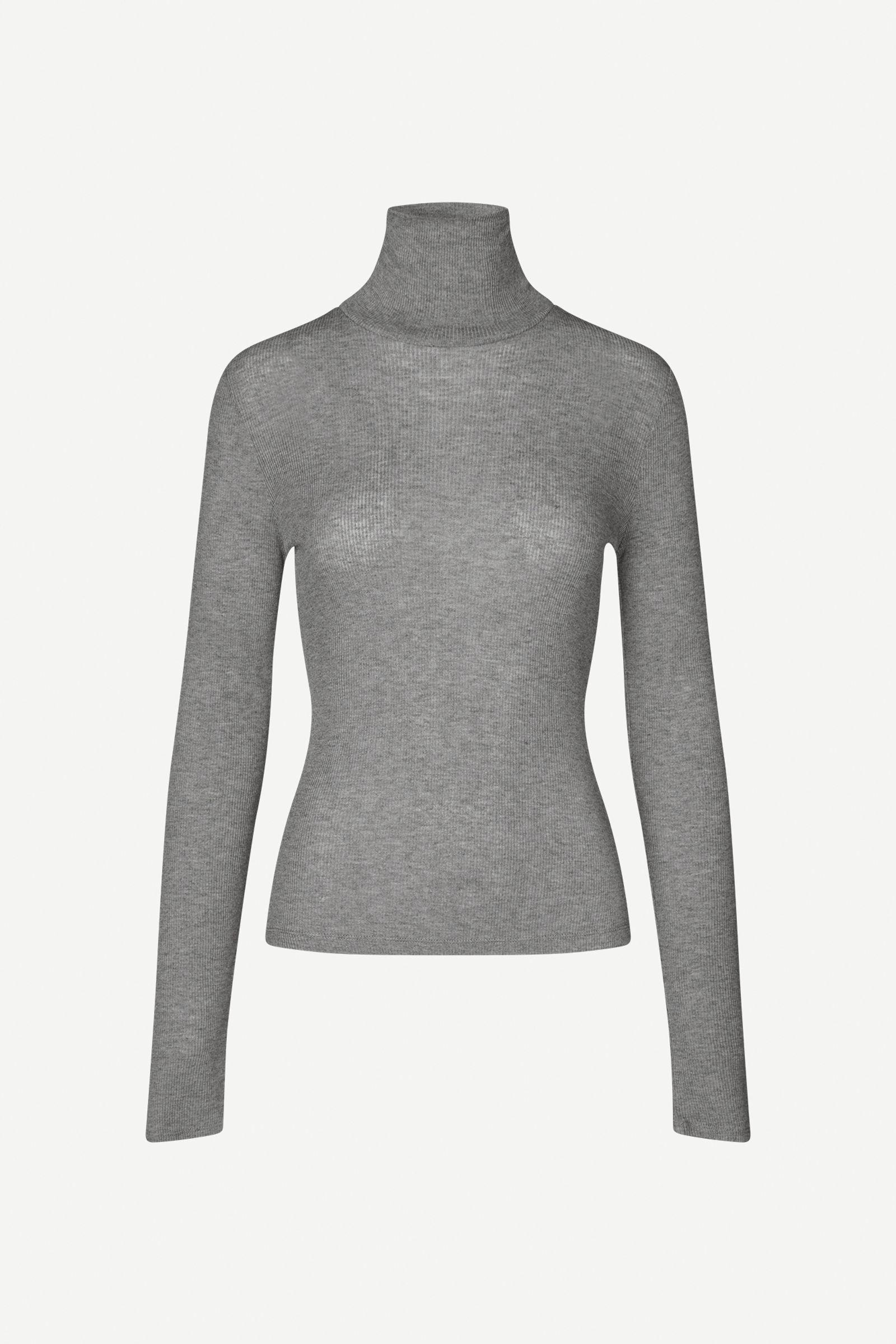 Sasonnet ls t-neck 15338 Mid Grey Mel.