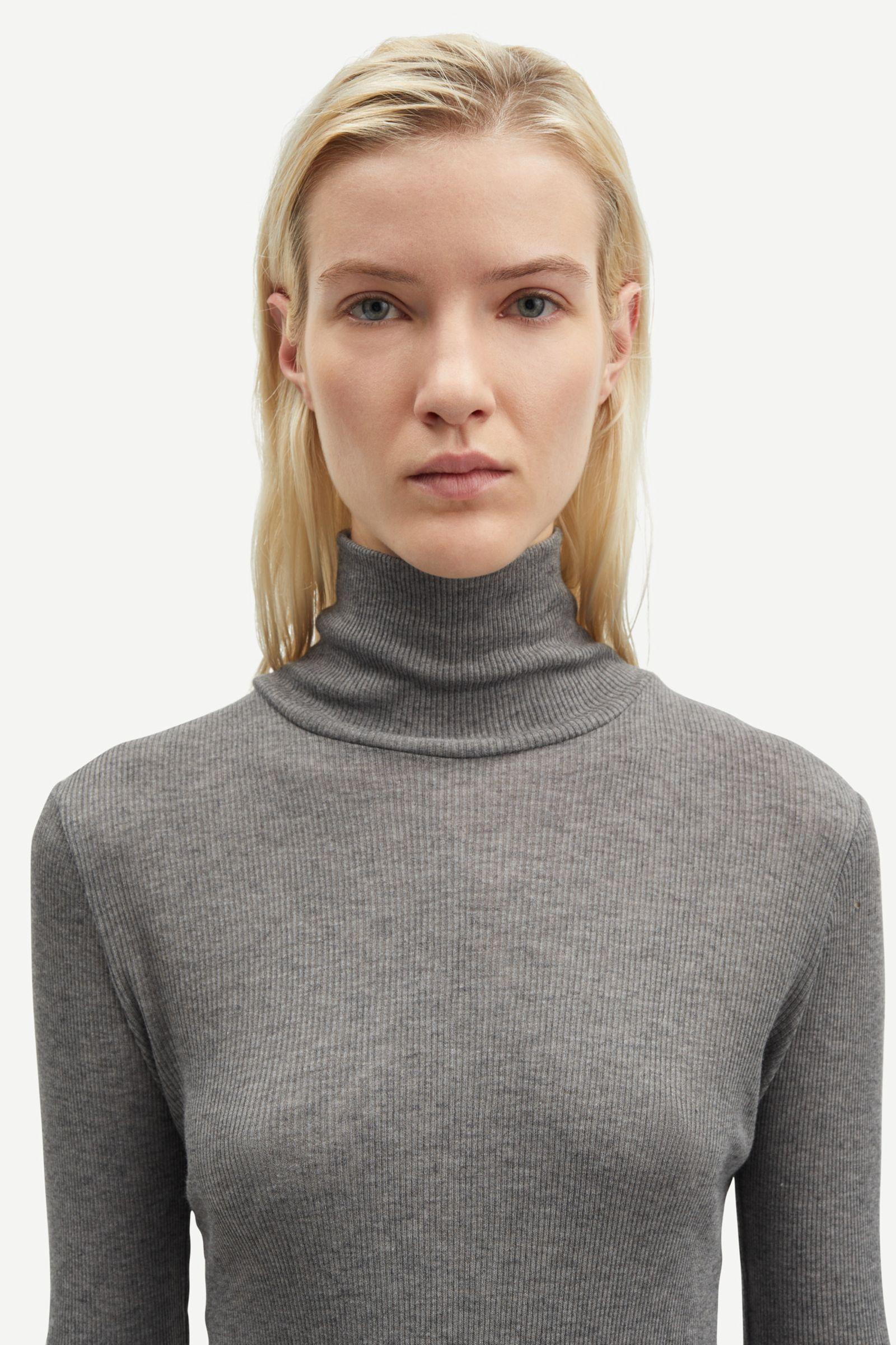 Sasonnet ls t-neck 15338 Mid Grey Mel.