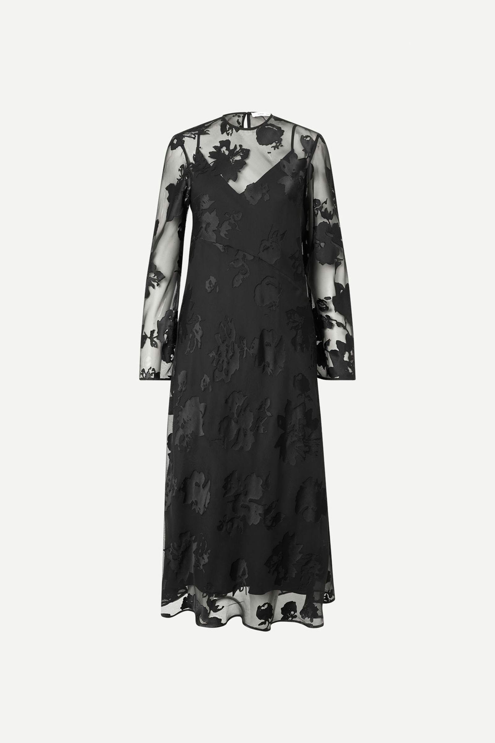 Samadeleine dress 15311 Black Blooming Burnout