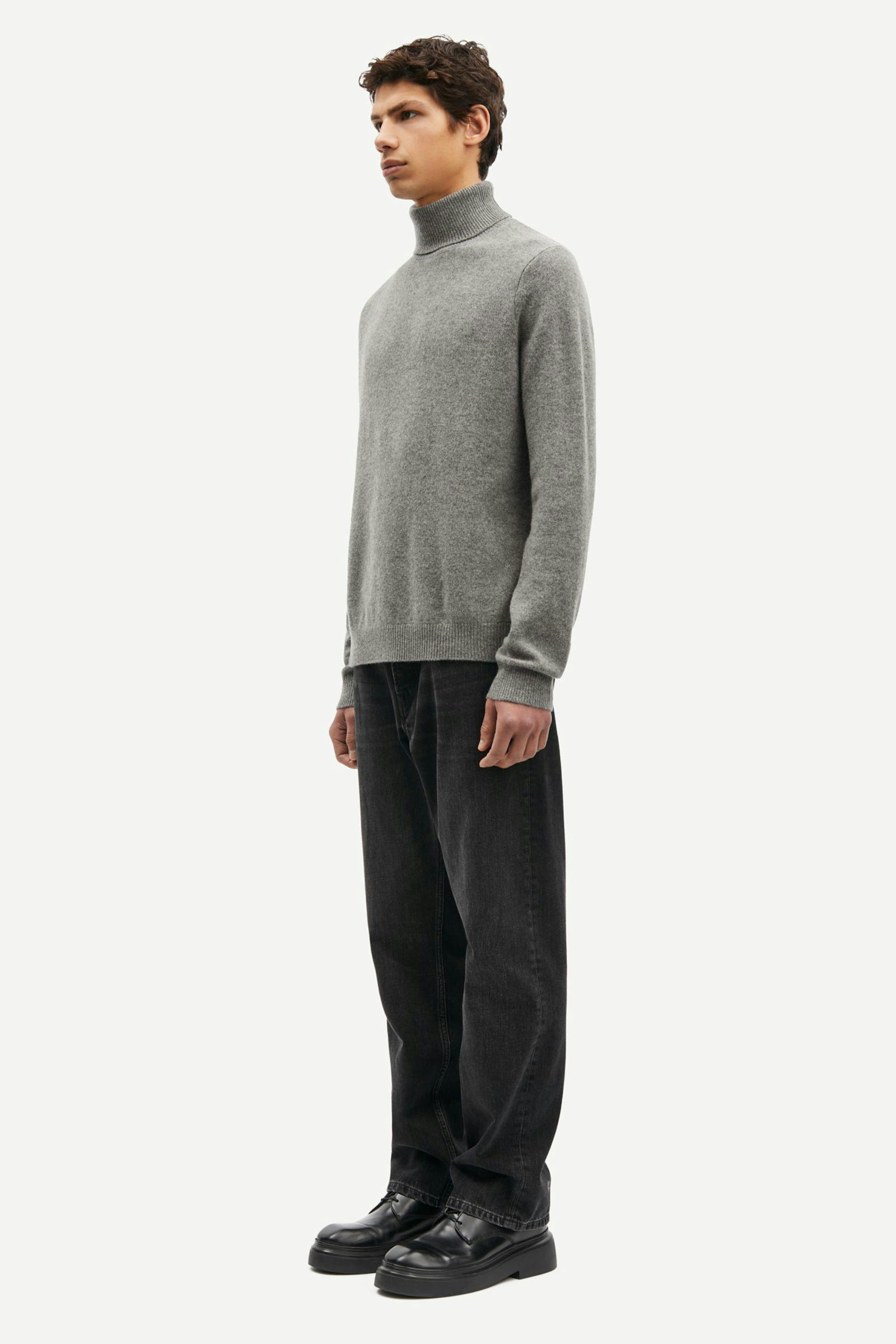 Isak Knit Turtleneck 15010 Dark Grey Mel.