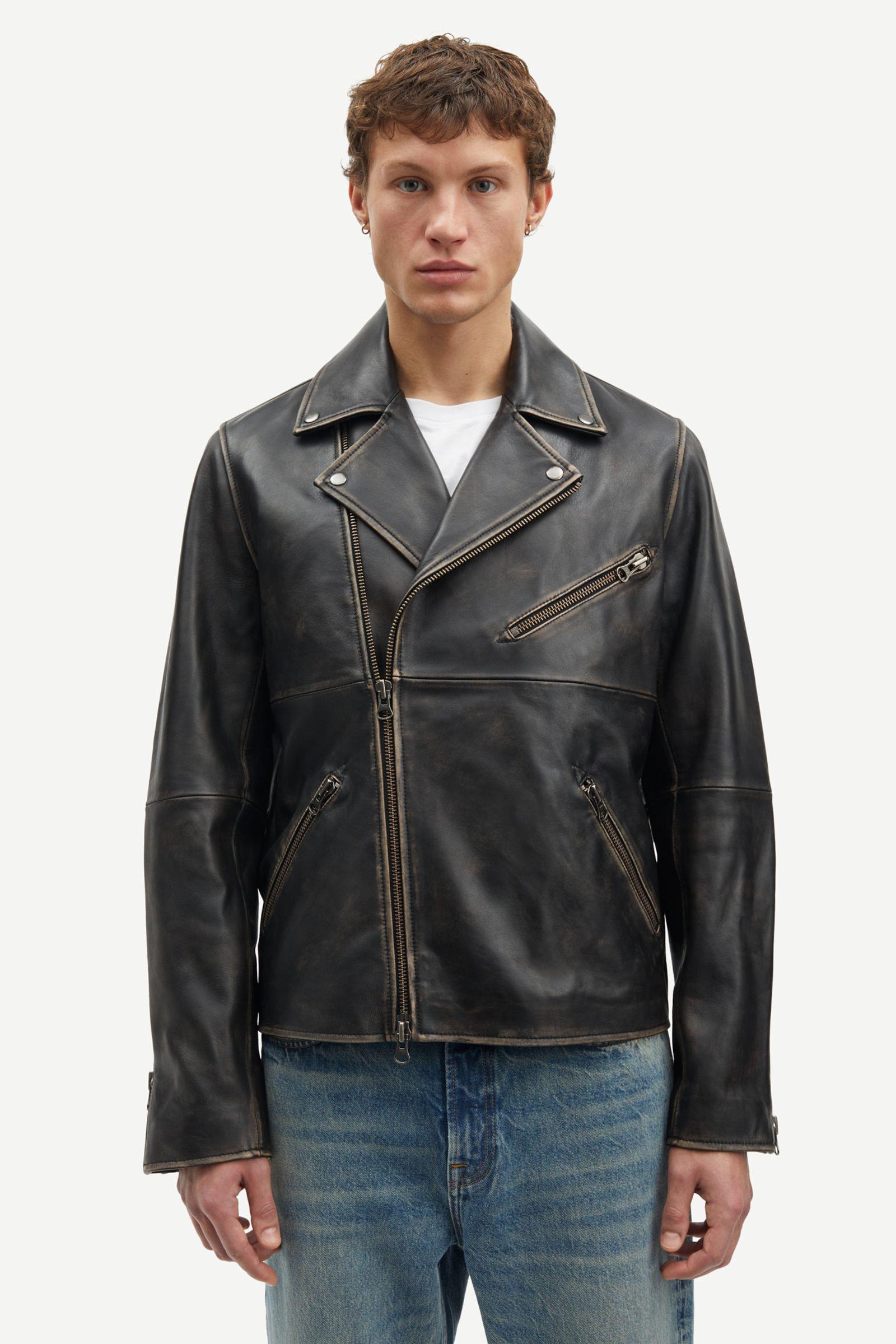 Sacobain biker jacket 15344 Washed Brown