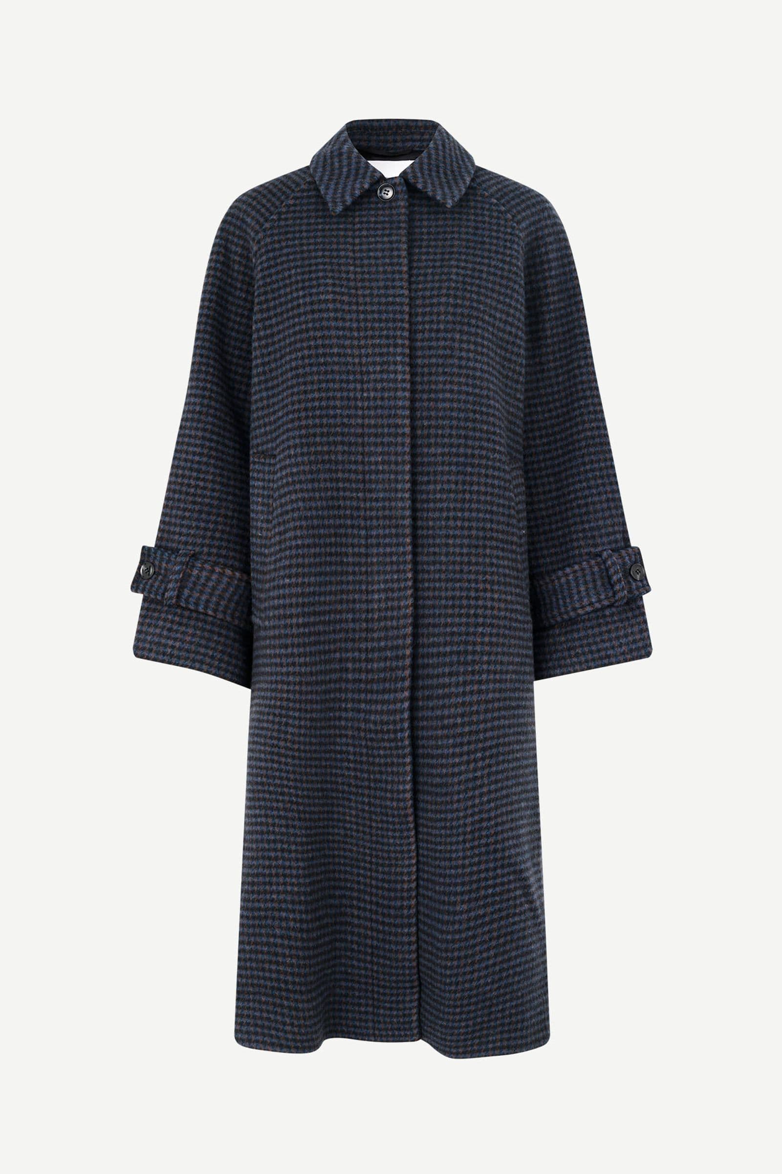 Alma coat 13183 Blue Mix Houndstooth