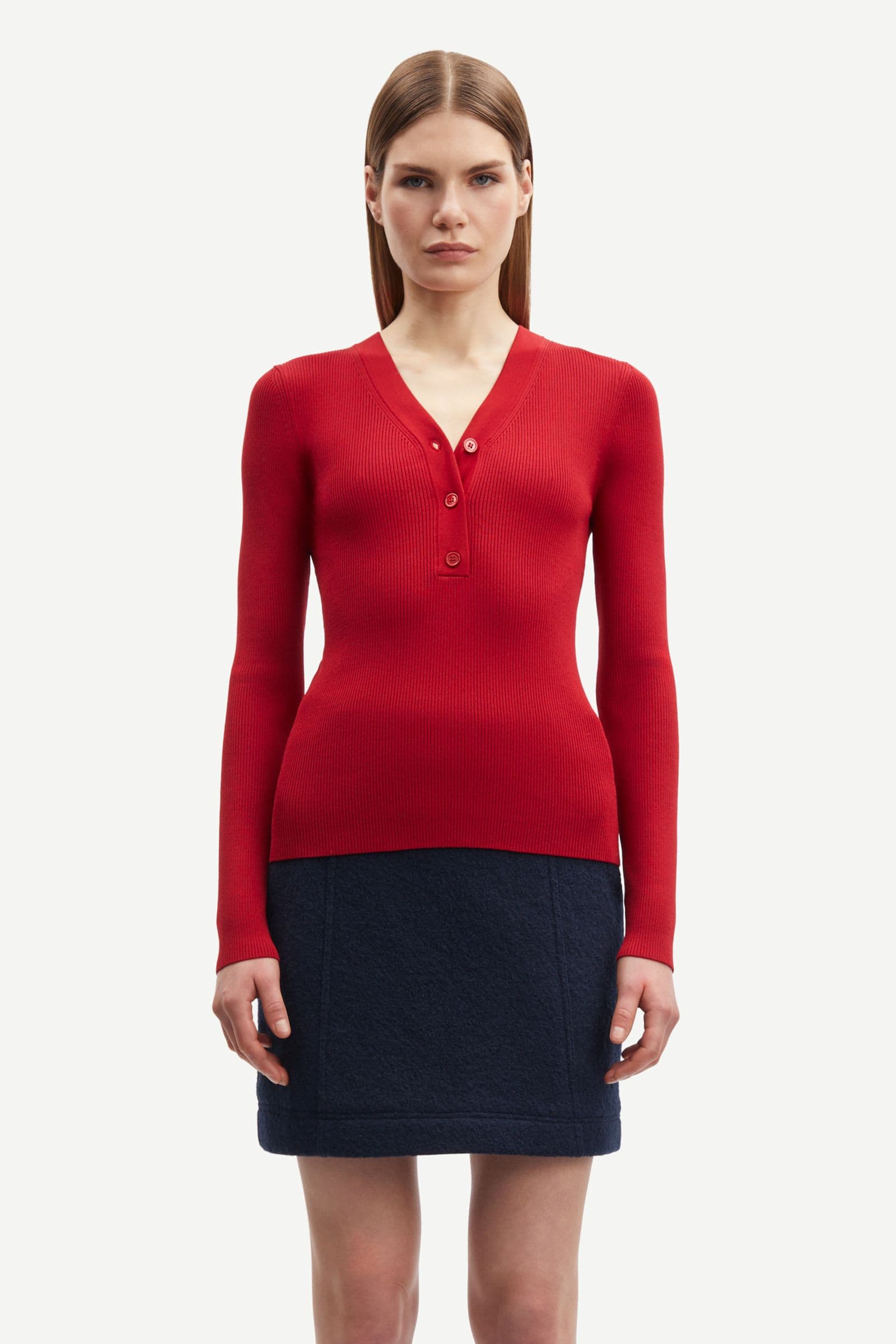 Saleonore v-neck 15217 Scarlet Sage