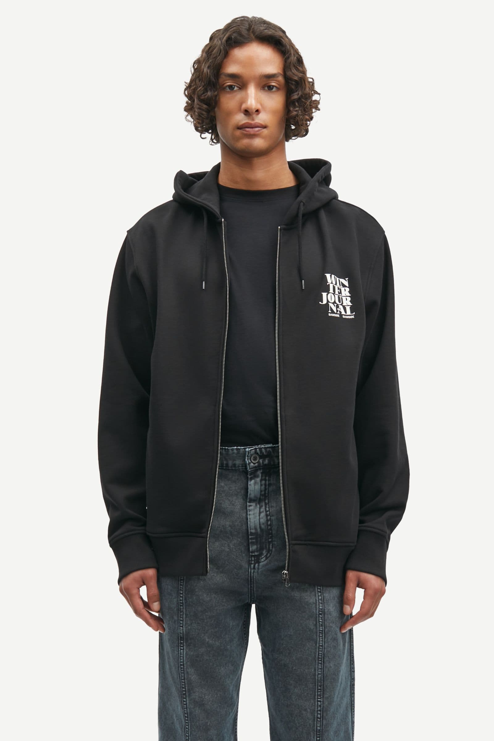 Sajournal zip hoodie 15379 Black