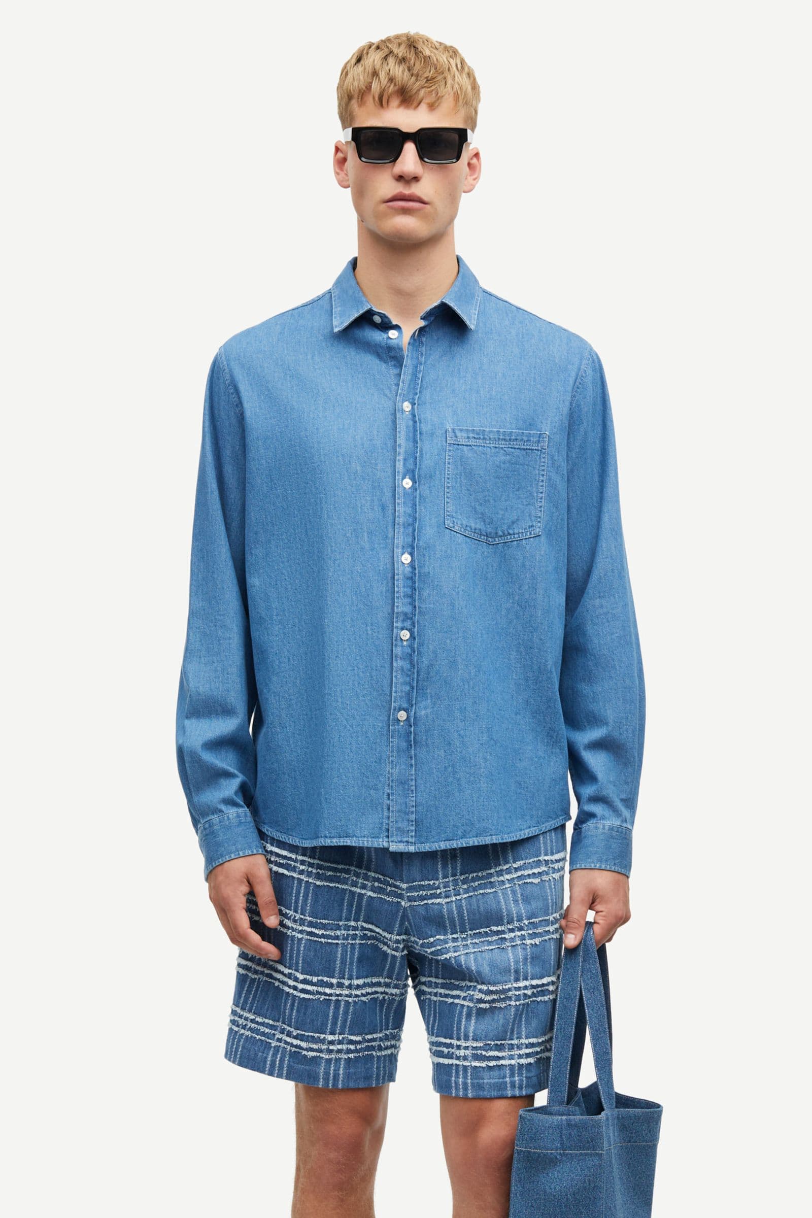 Saryan P shirt 15248 Light Chambray