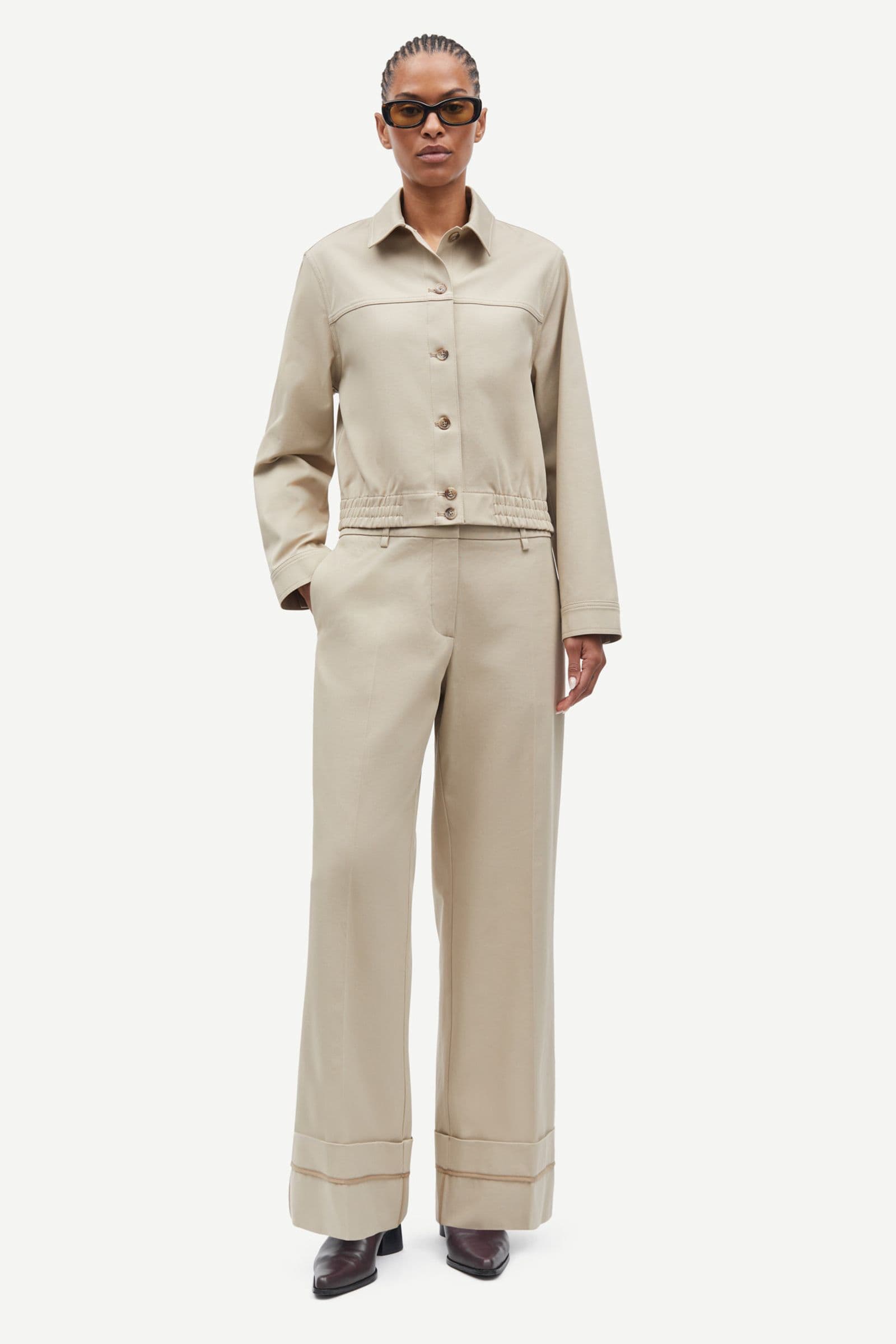 Saesmella trousers 15542 White Pepper