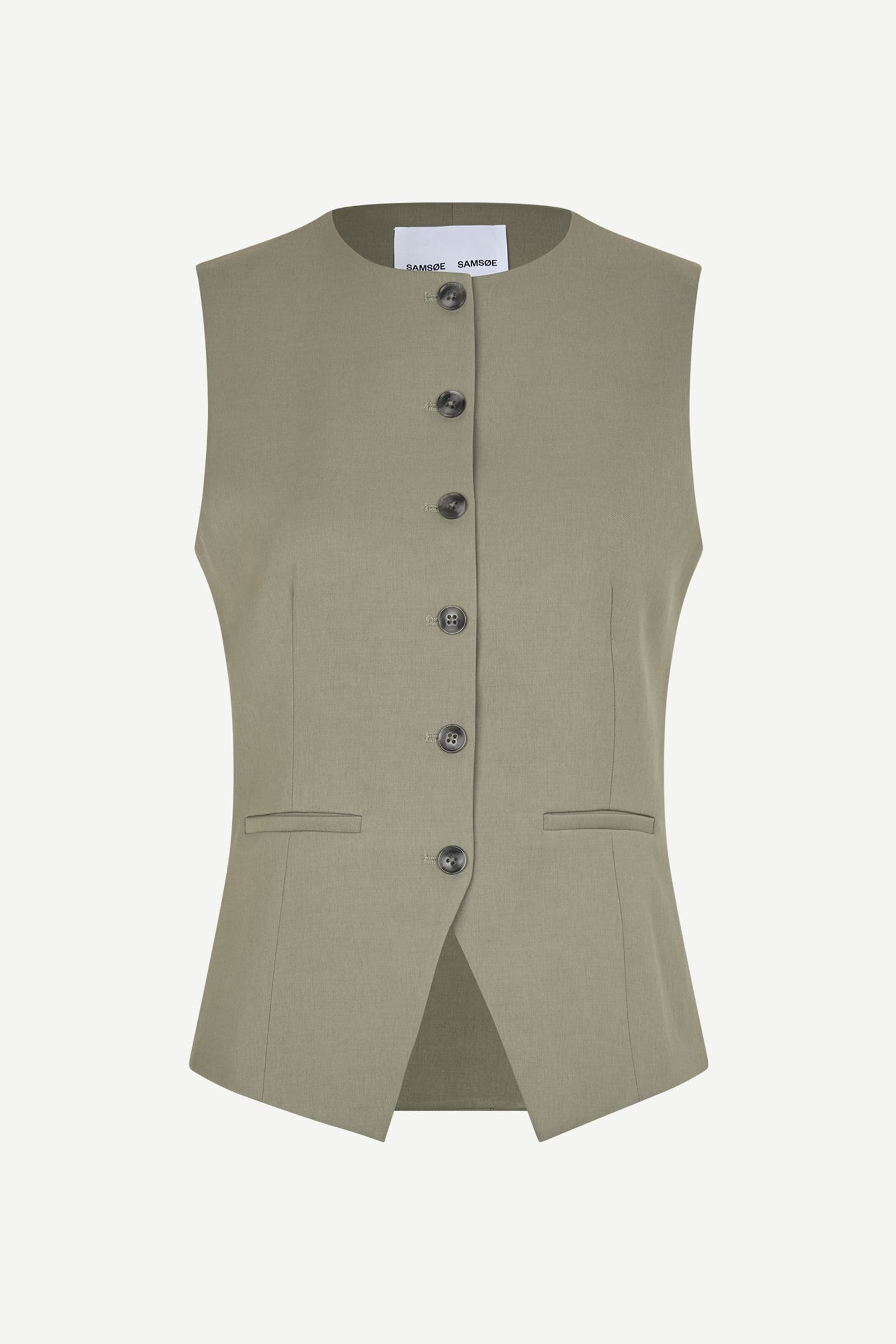 Saruma vest 14635 Vetiver