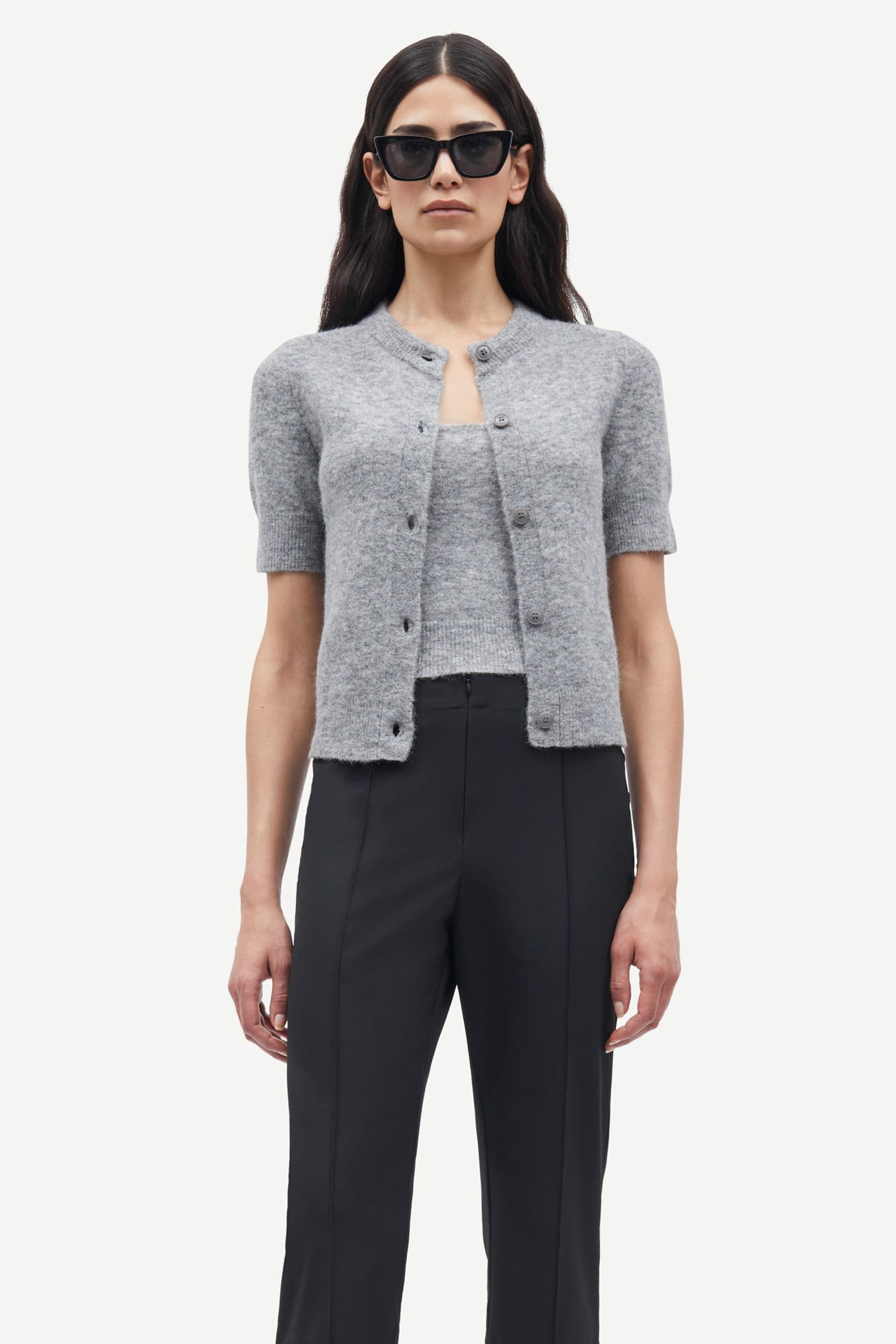 Sanoura ss cardigan 15556 Grey mel.