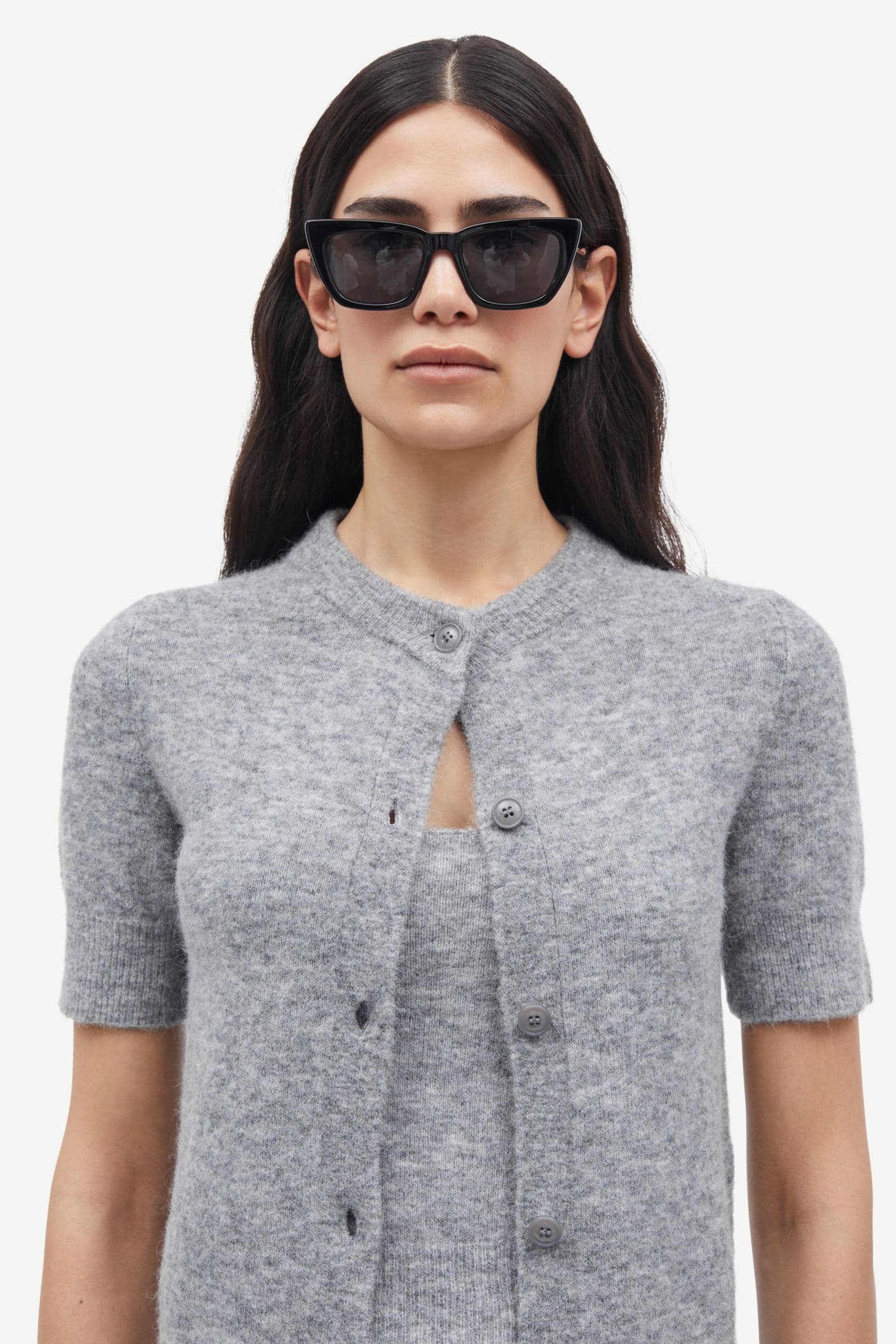 Sanoura ss cardigan 15556 Grey mel.