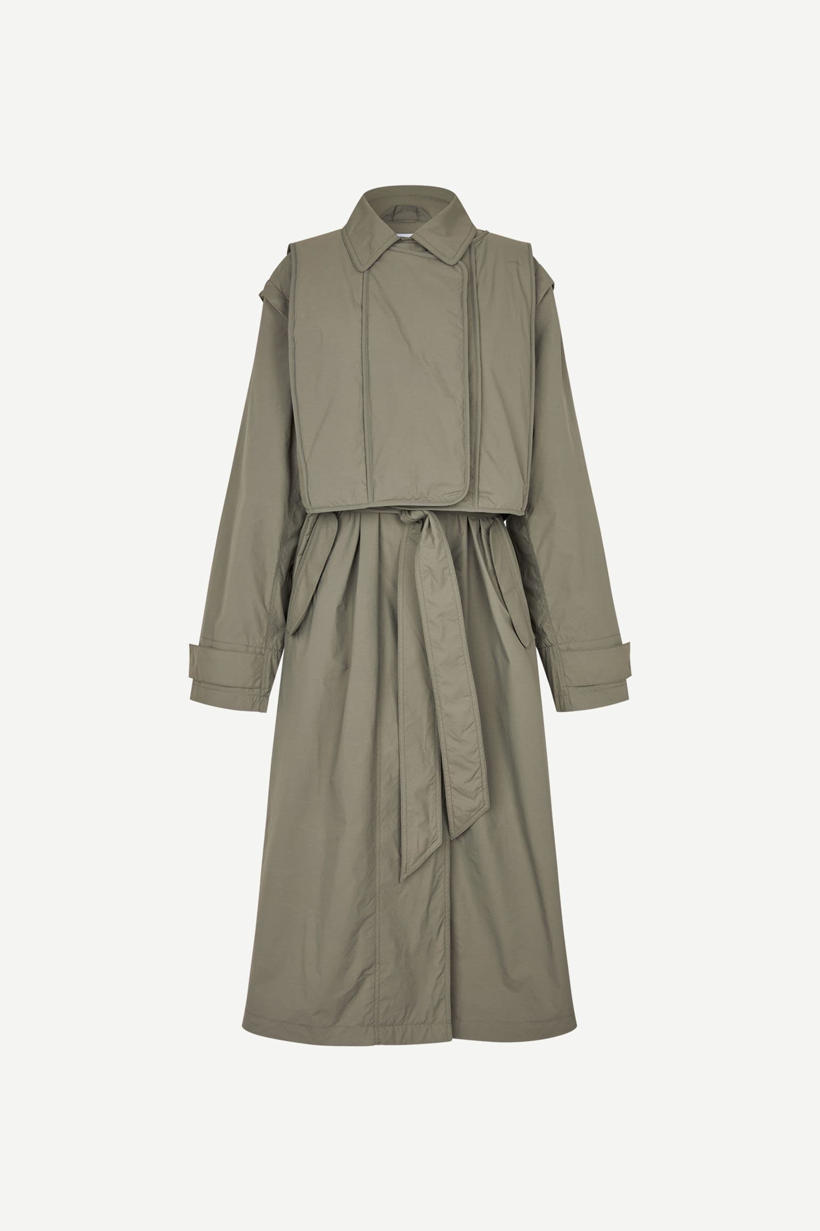 Saraff trench coat 15543 Vetiver