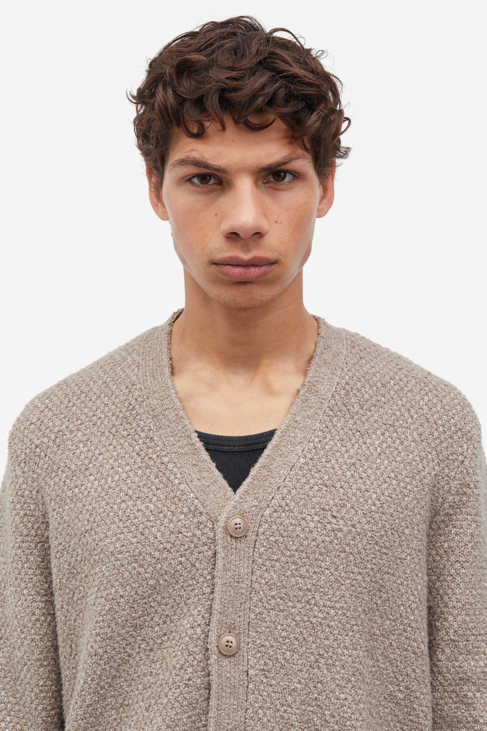 Saezra cardigan 15531 Greige Mel.