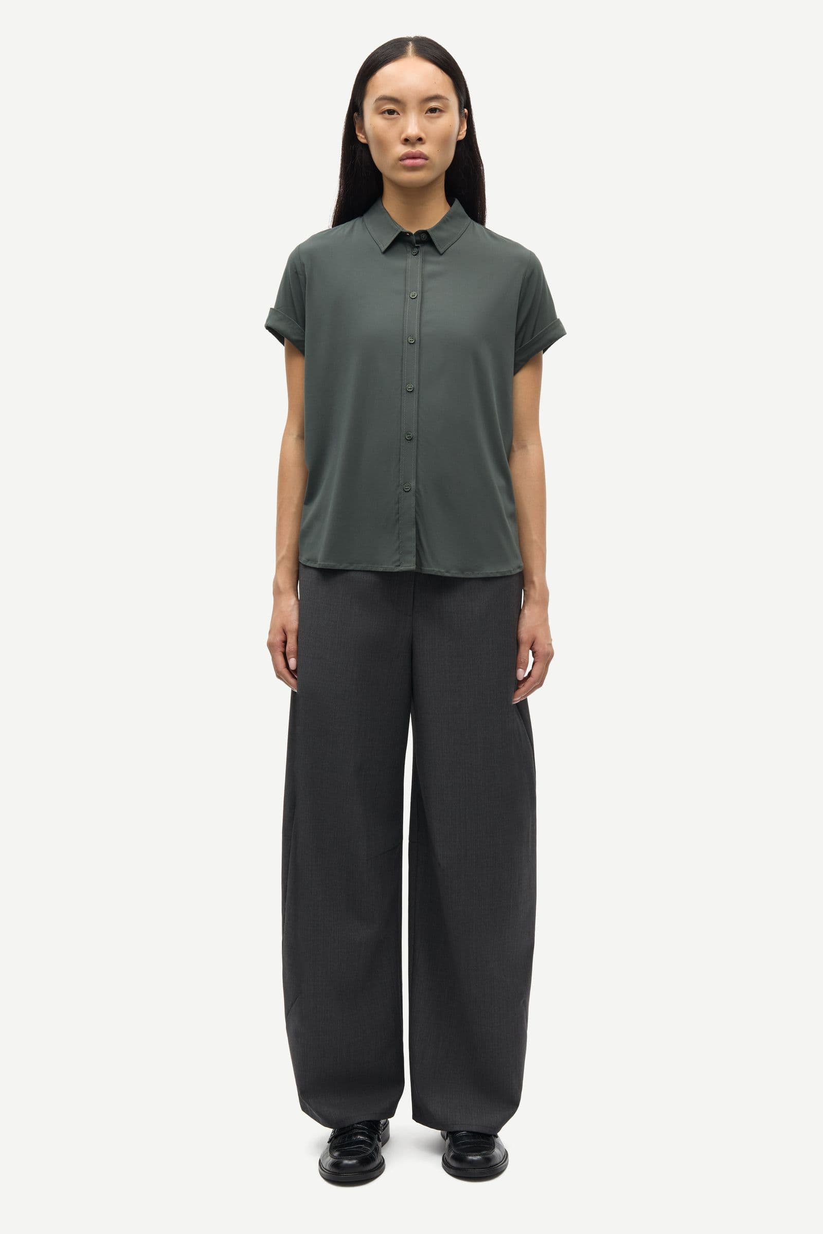 Majan ss shirt 9942 Dark Evergreen