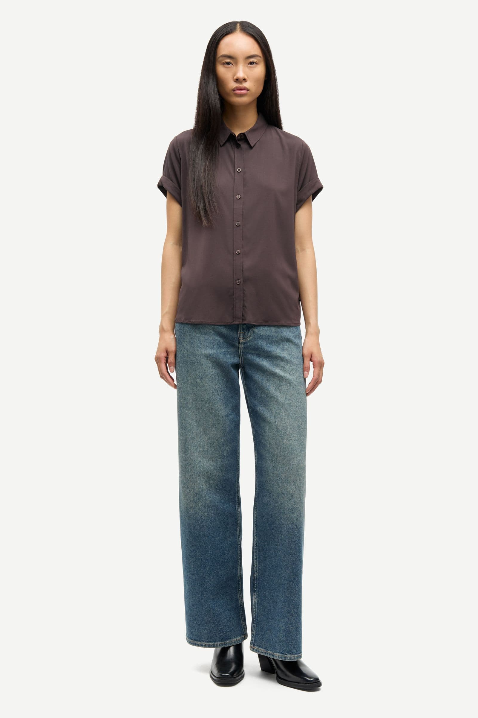 Majan ss shirt 9942 Black Coffee