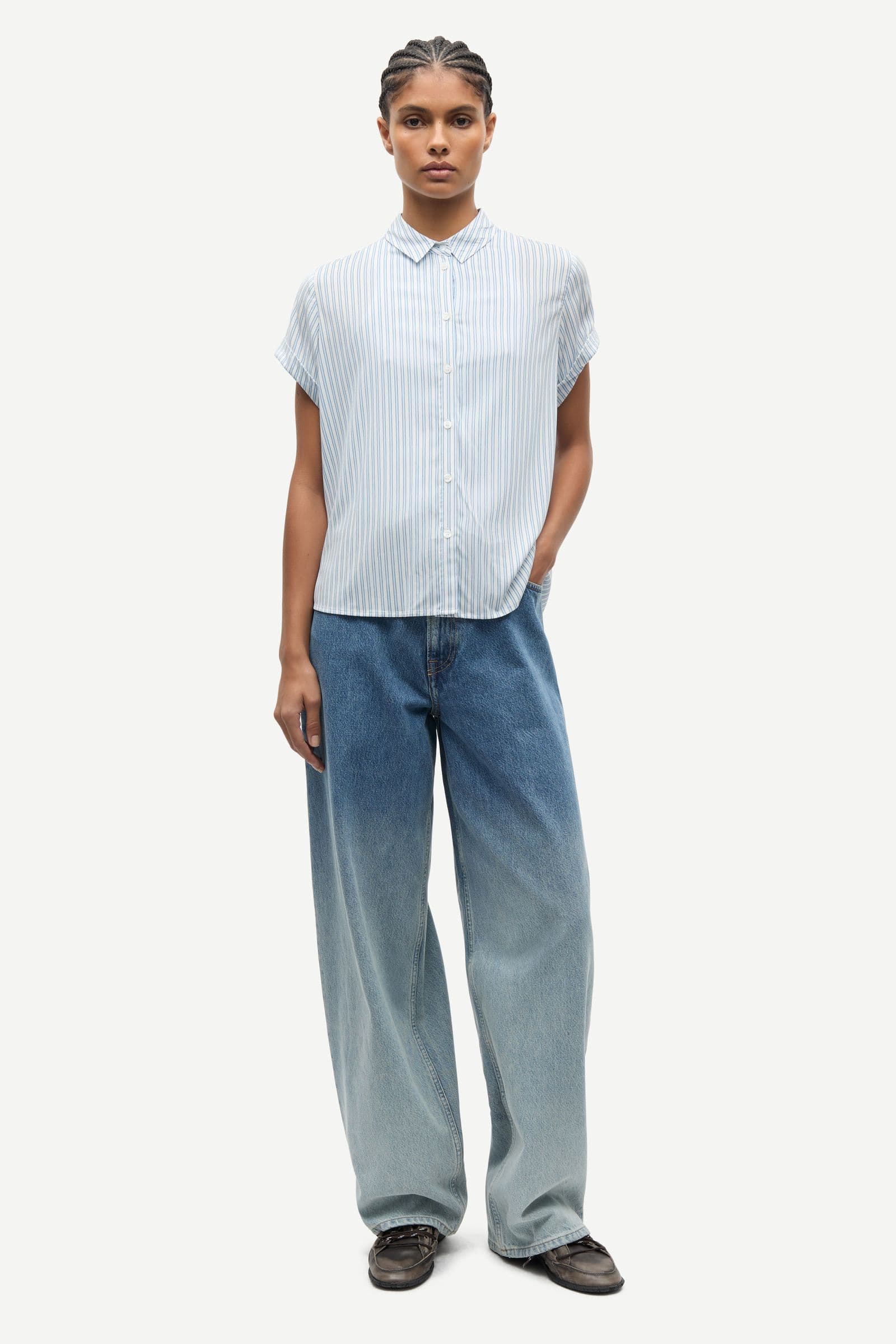 Majan ss shirt 9942 Gray Dawn Small St.