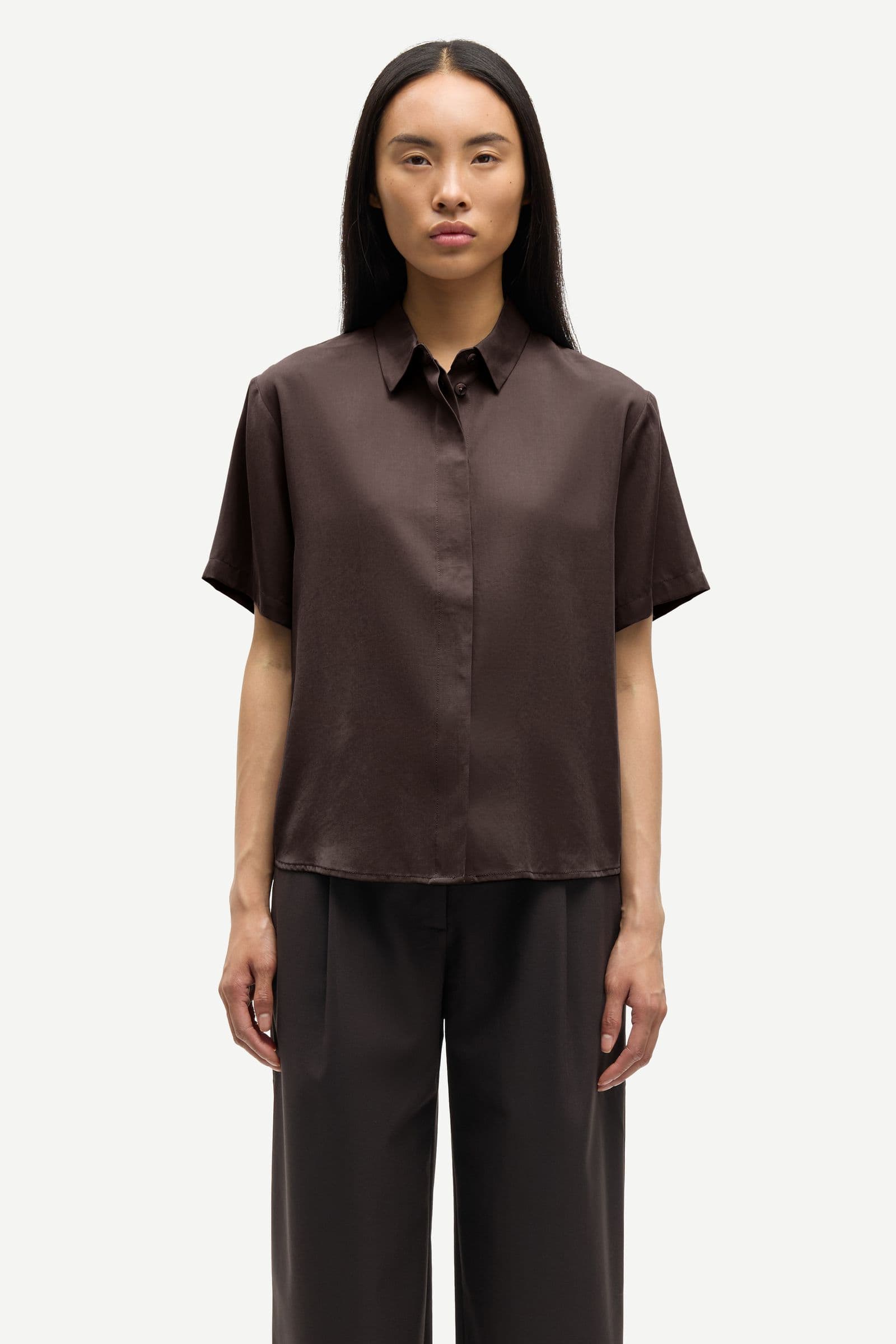 Mina ss shirt 14028 Black Coffee