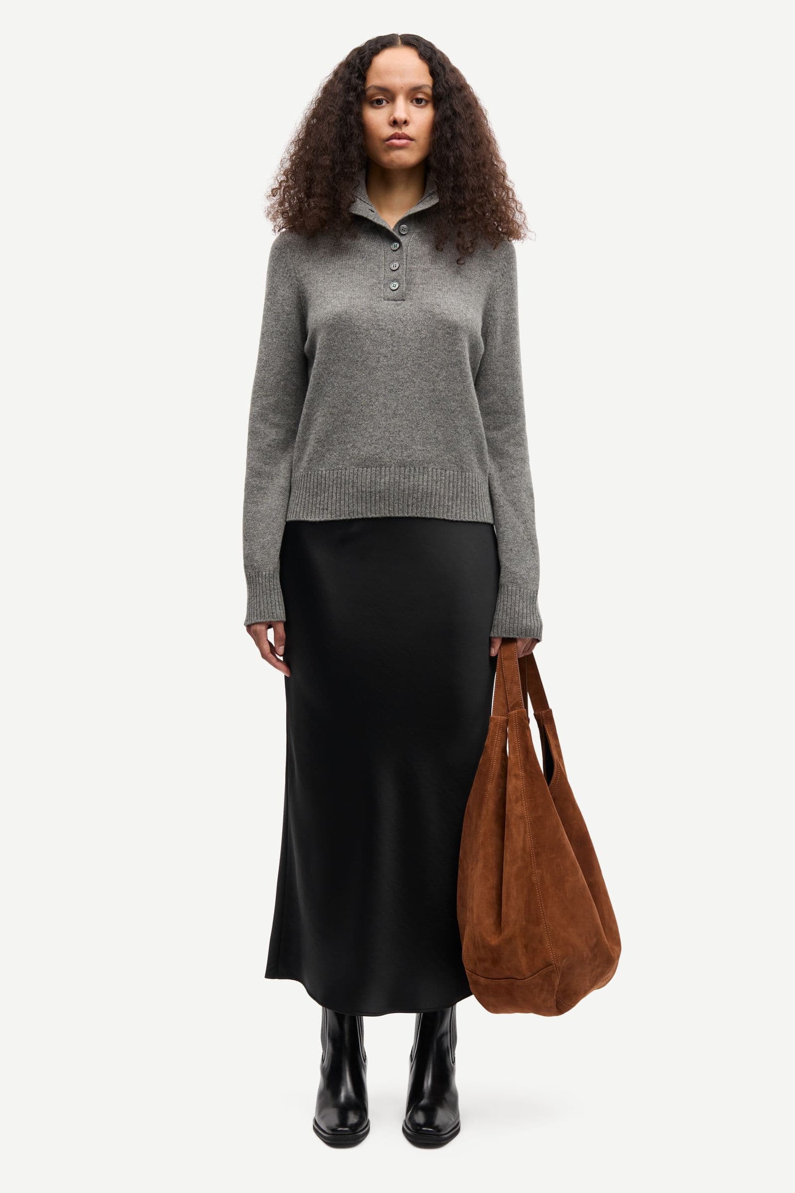 Saelif turtleneck 15010 Dark Grey Mel.