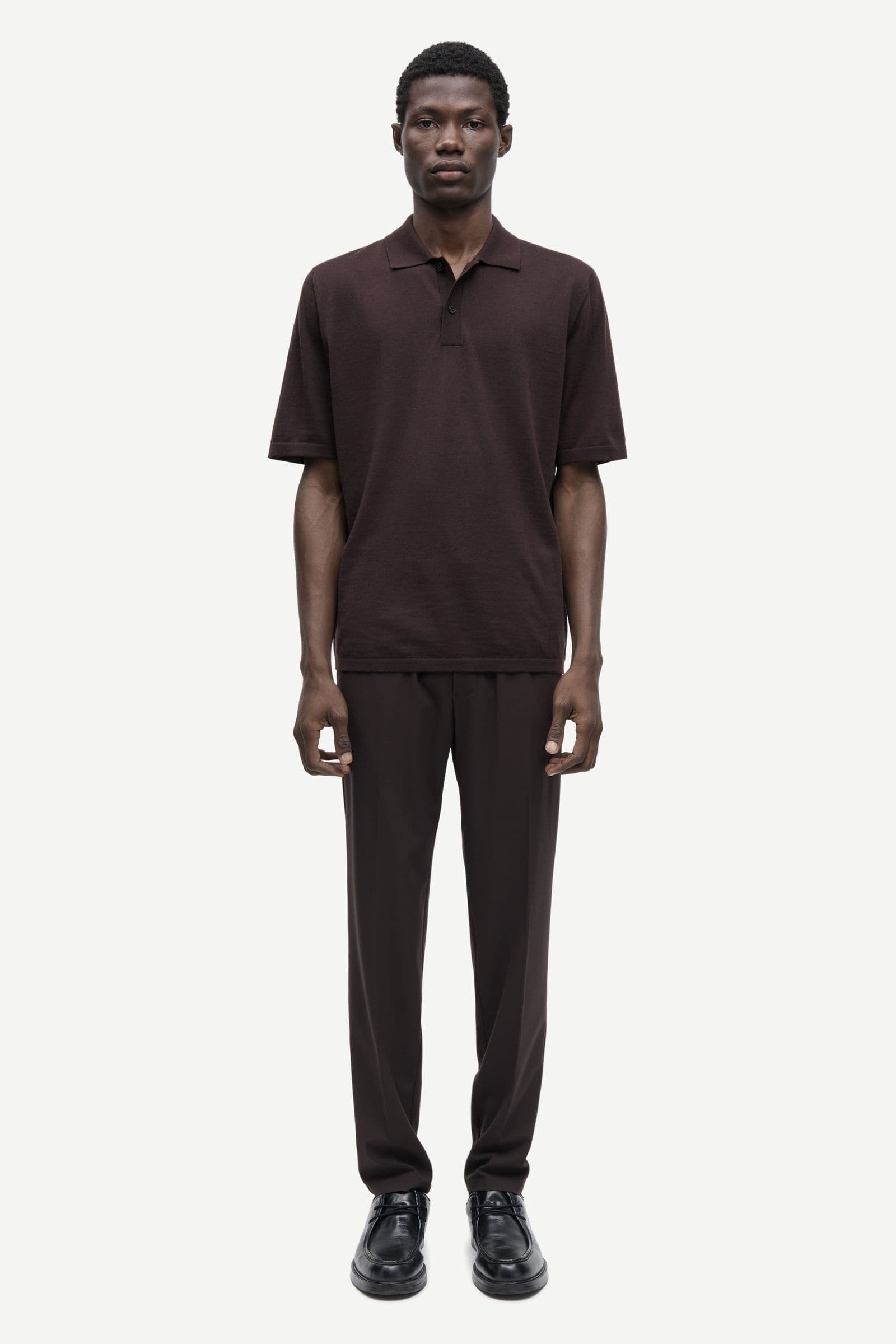 Sarowan knit polo 15477 Black Coffee