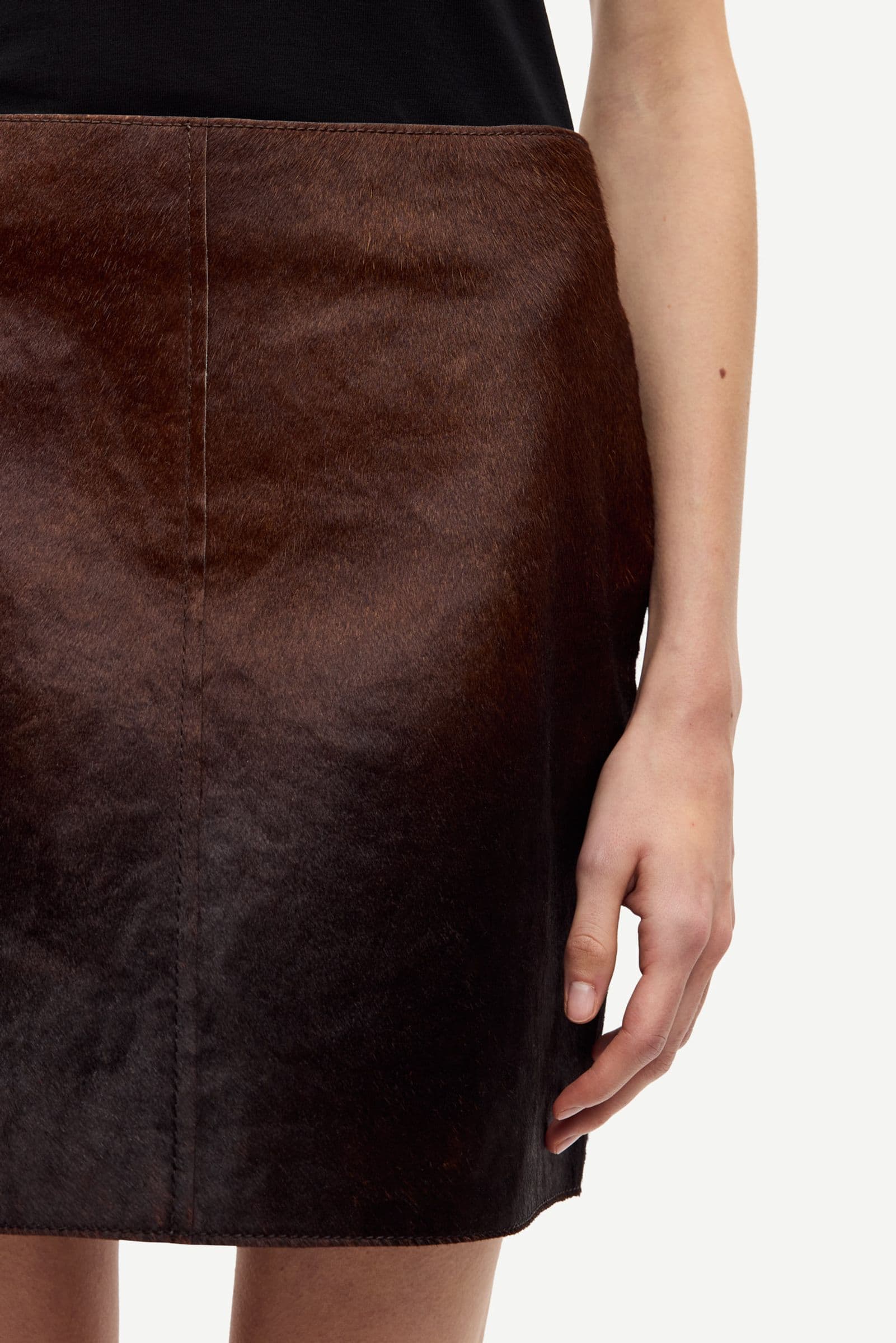 Salil skirt 15374 Dark brown Dip-dye