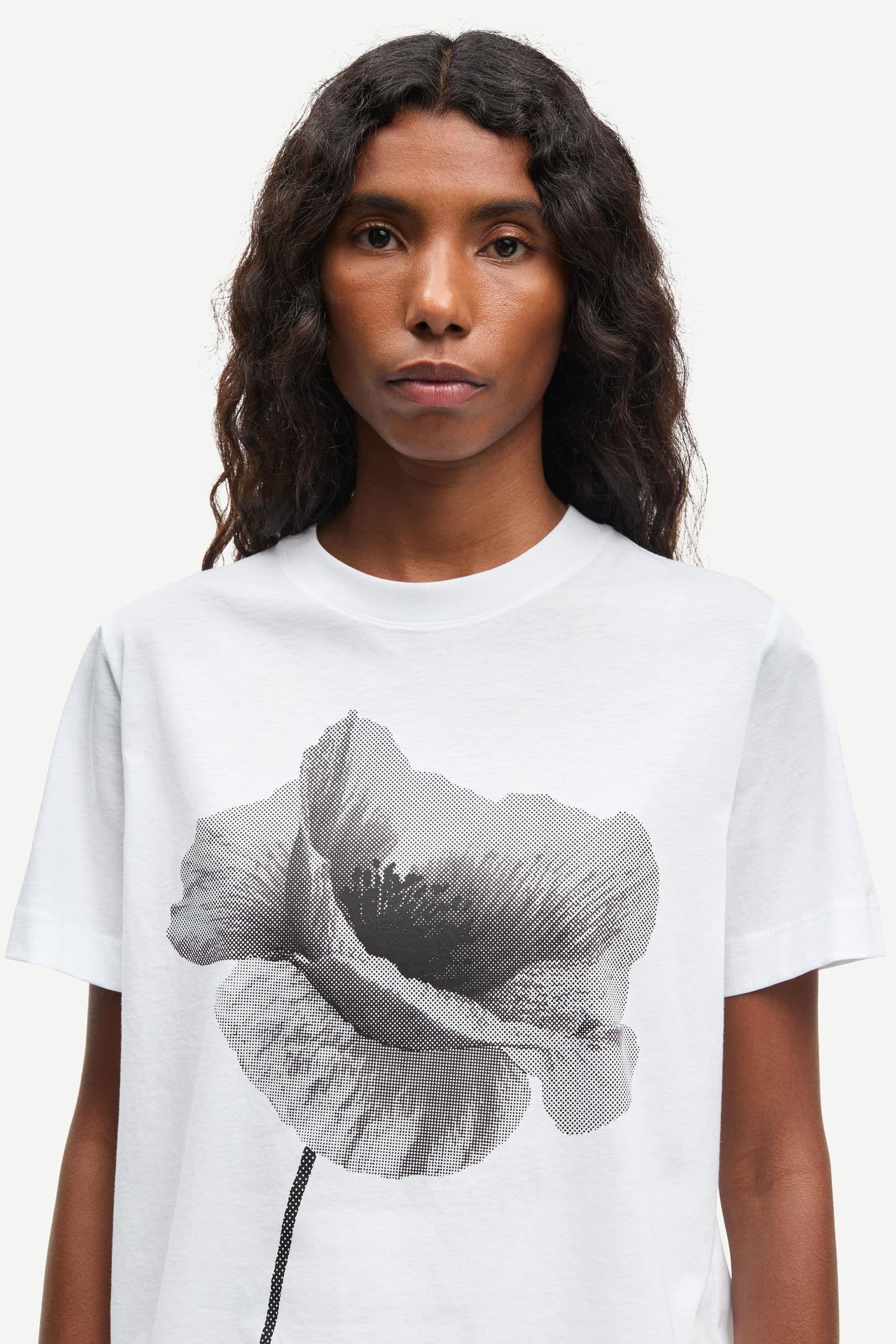 Sacamino ss t-shirt 15276 White Poppy