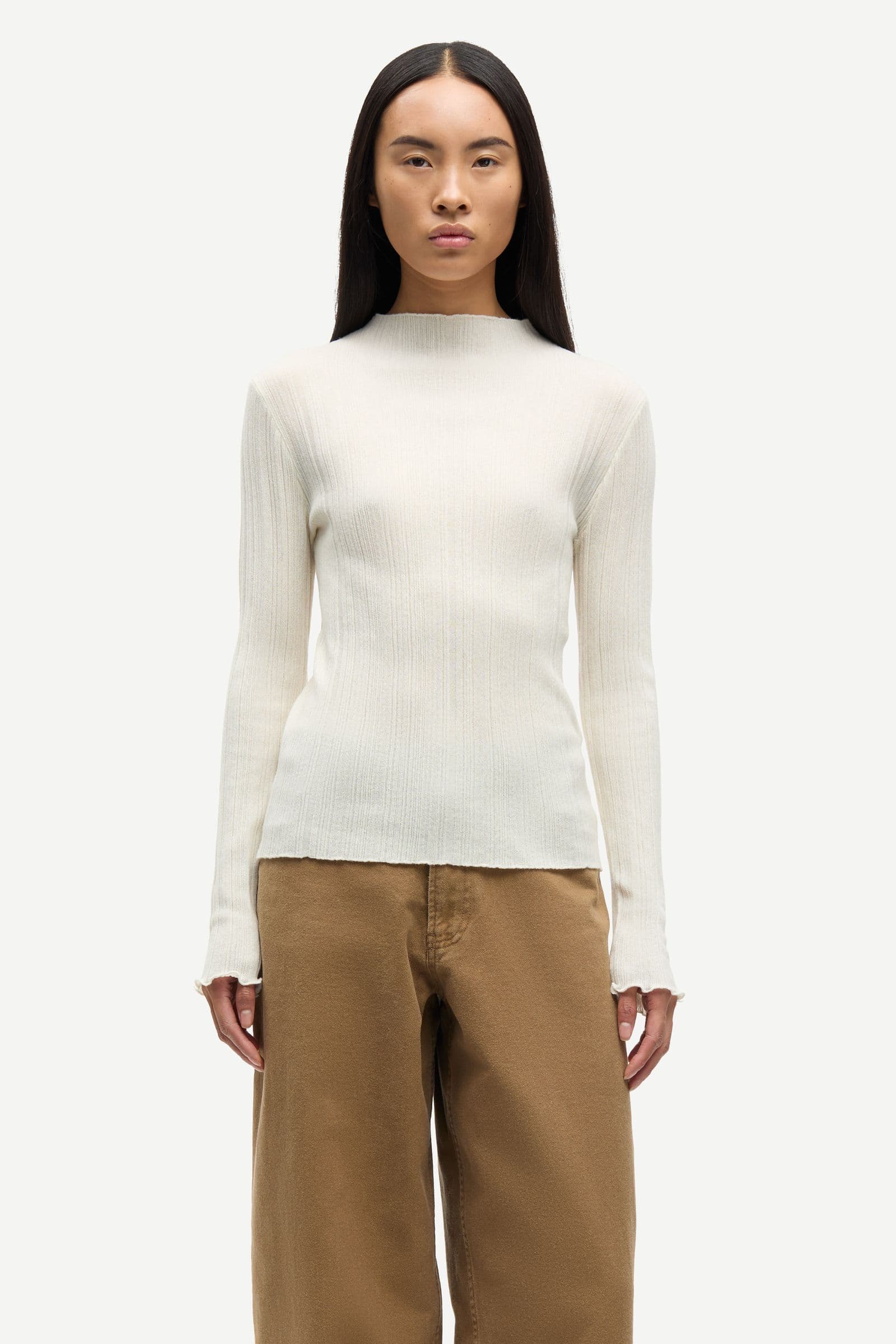 Sajose turtleneck 15735 Clear Cream