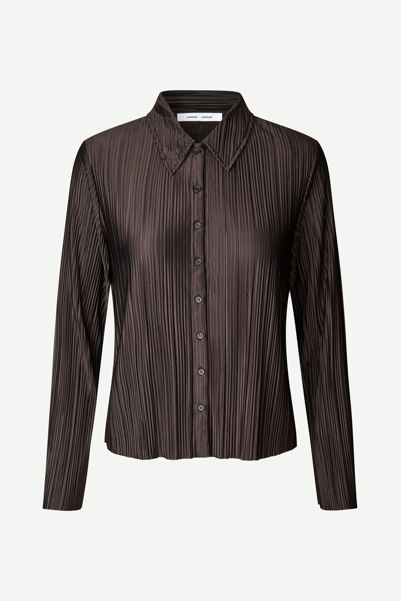 Sauma ls shirt 10167 Black Coffee