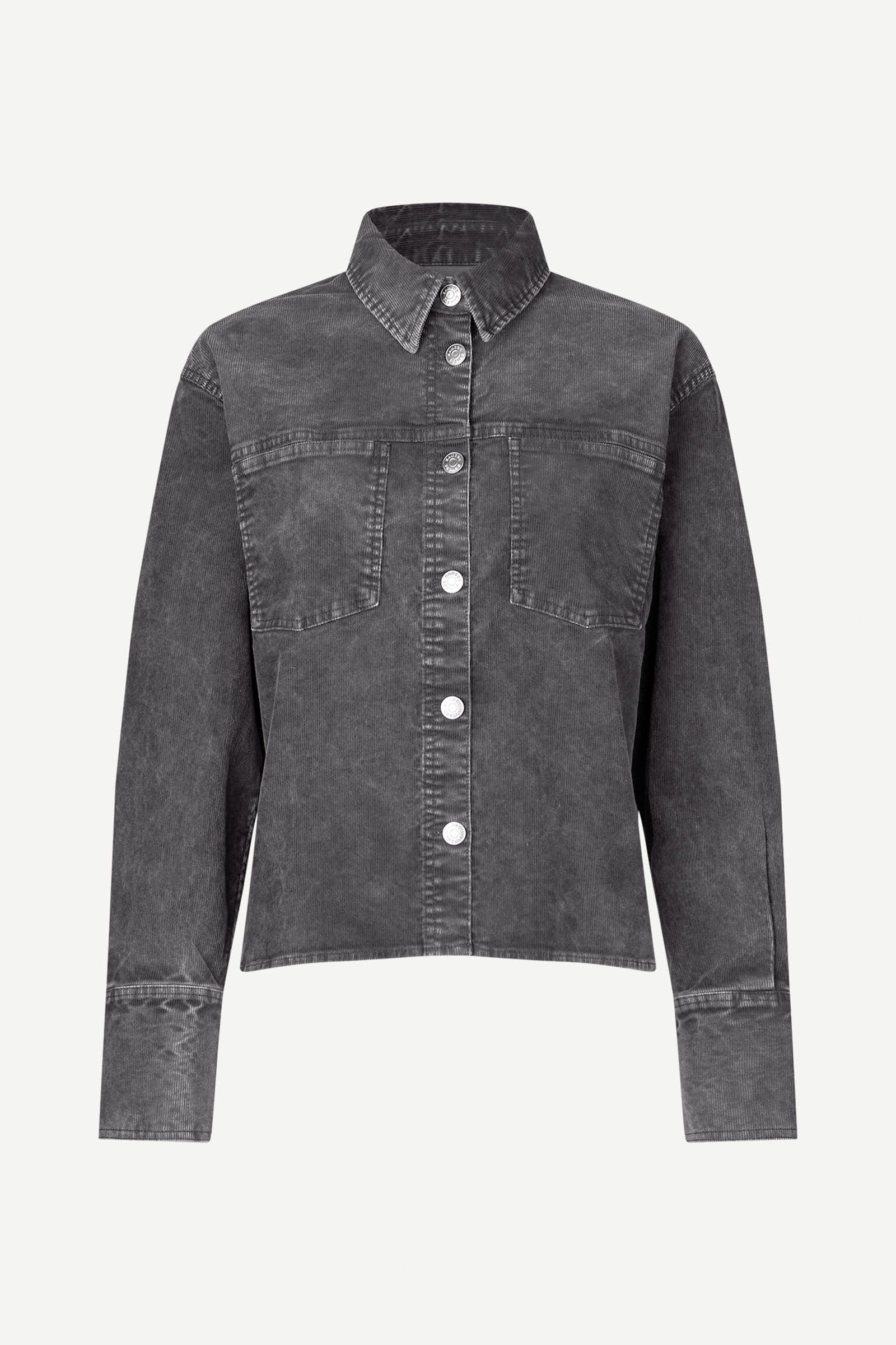 Sasofie patch pocket shirt 15792 Asphalt