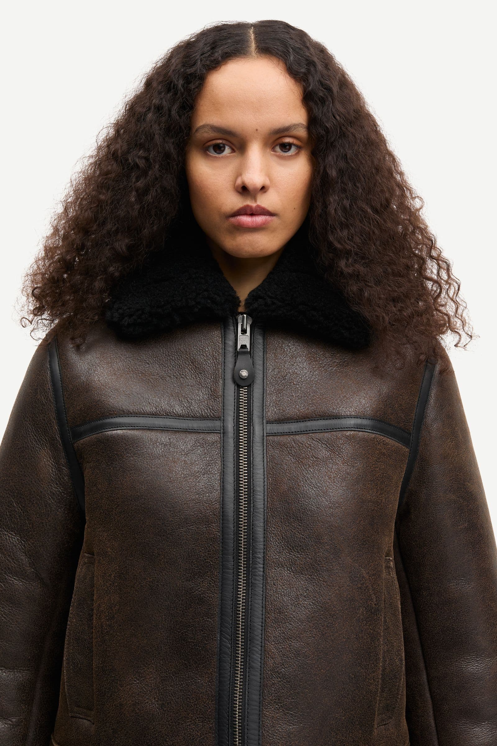 Safreya jacket 15692 Dark brown crackled
