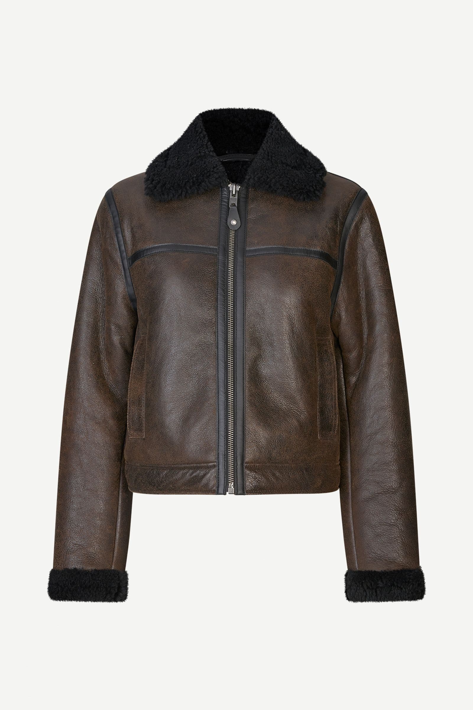 Safreya jacket 15692 Dark brown crackled