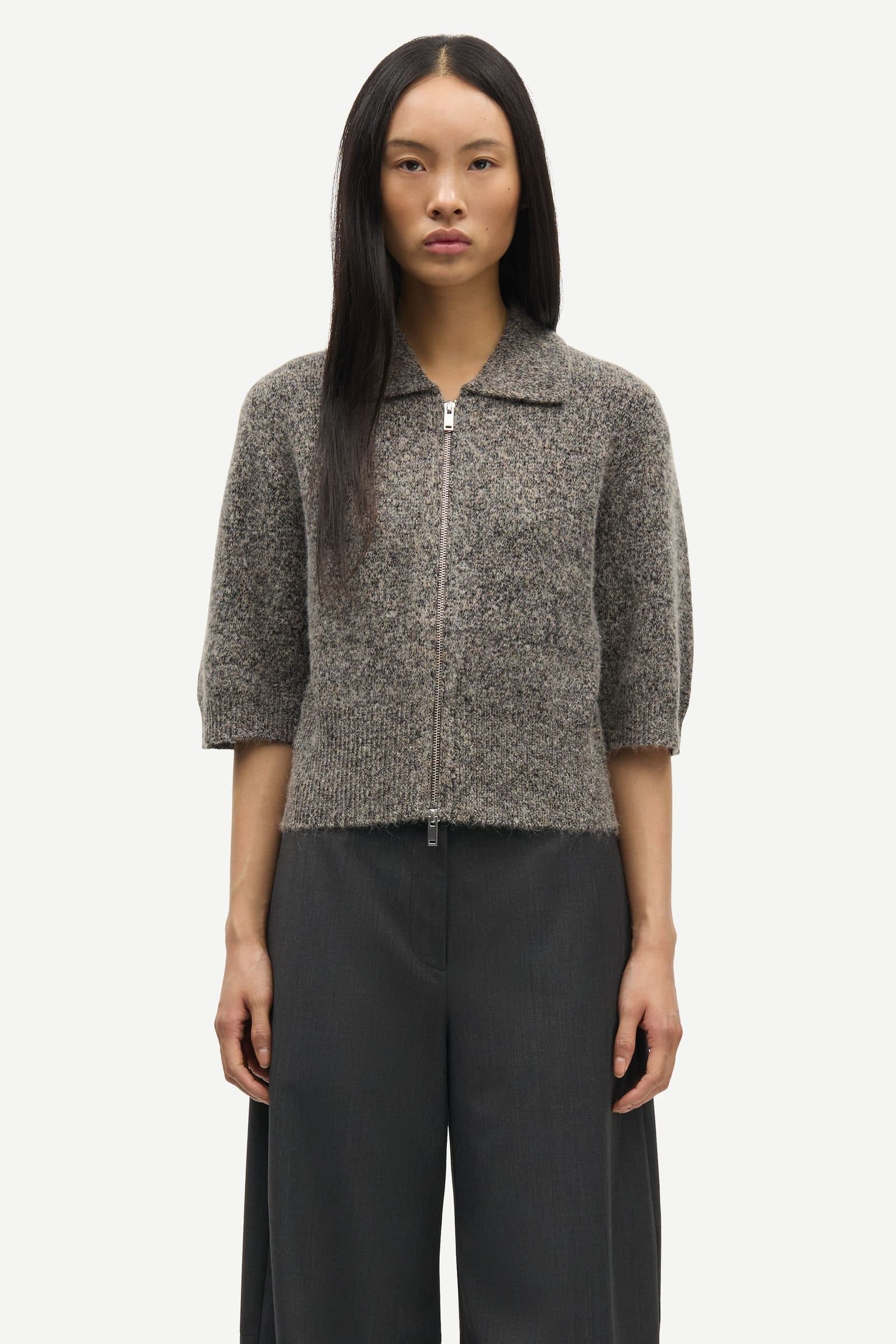 Sakelsie ss cardigan 15827 Fossil Mel.