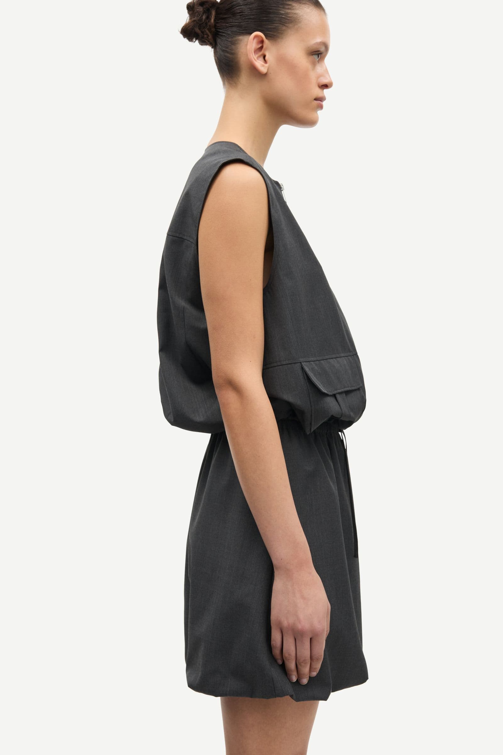 Sakelly vest 15449 Dark grey mel.