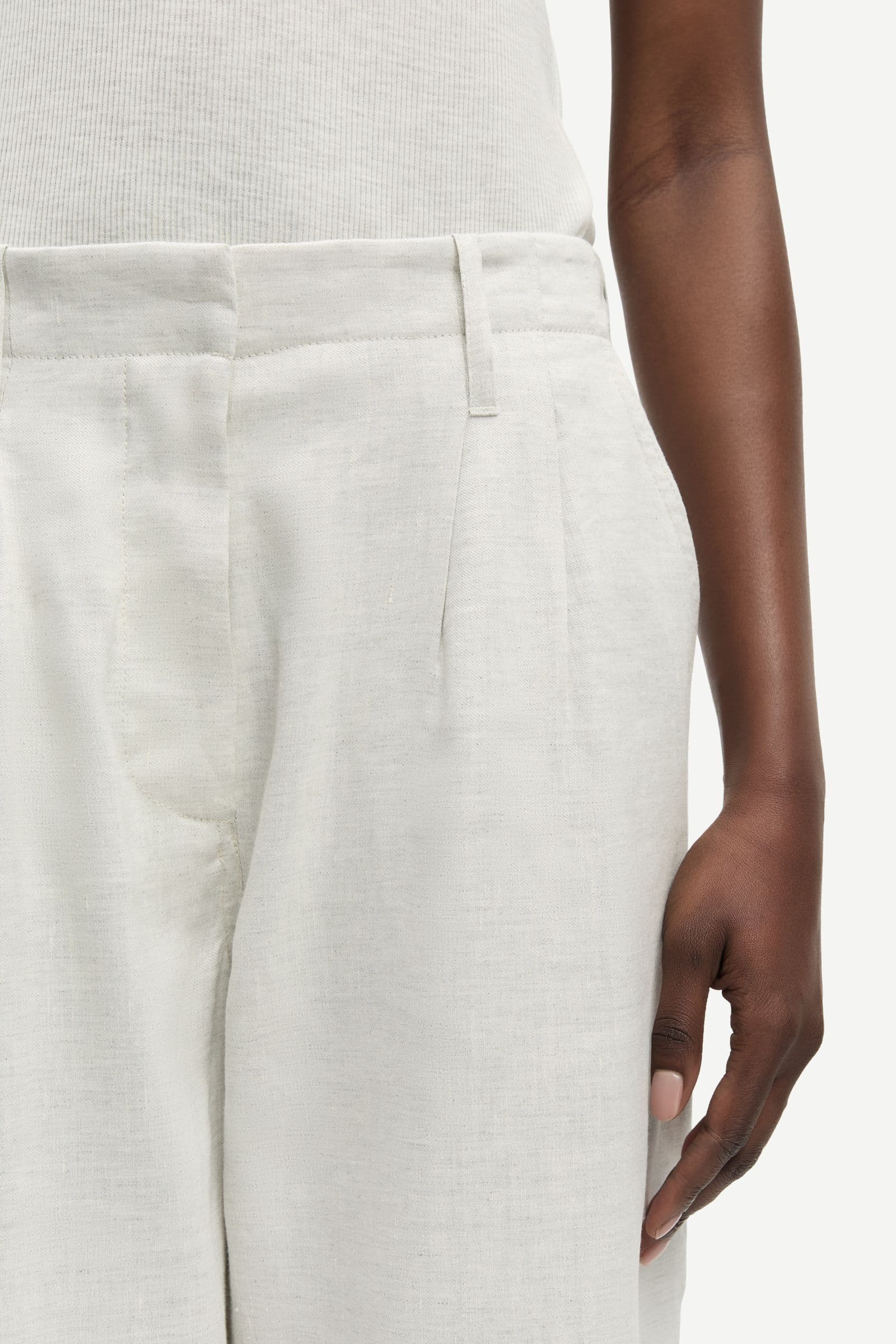 Saiben trousers 15931 Light Grey Mel.