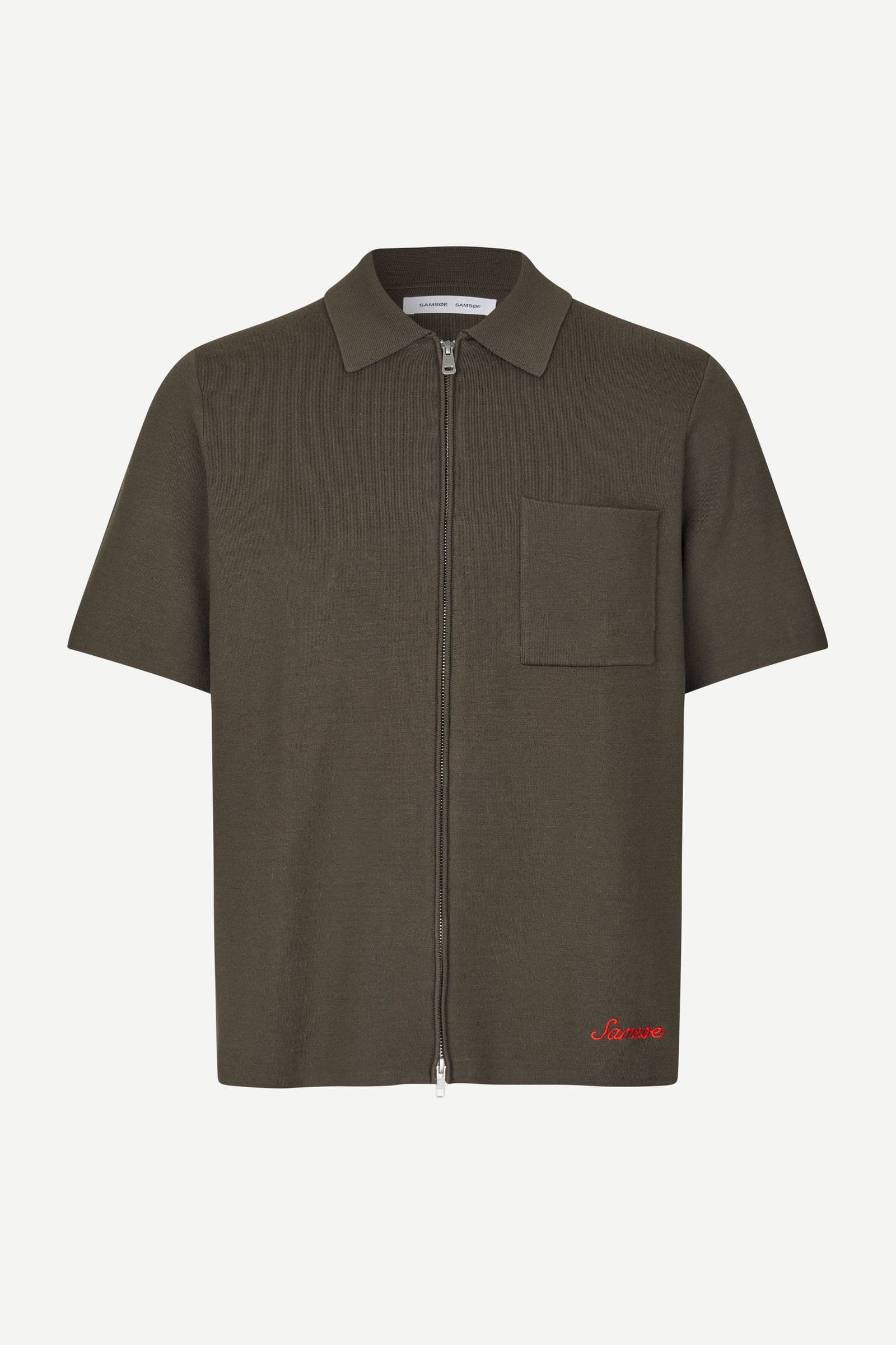 Sarico zip shirt ss 15825 Black Olive