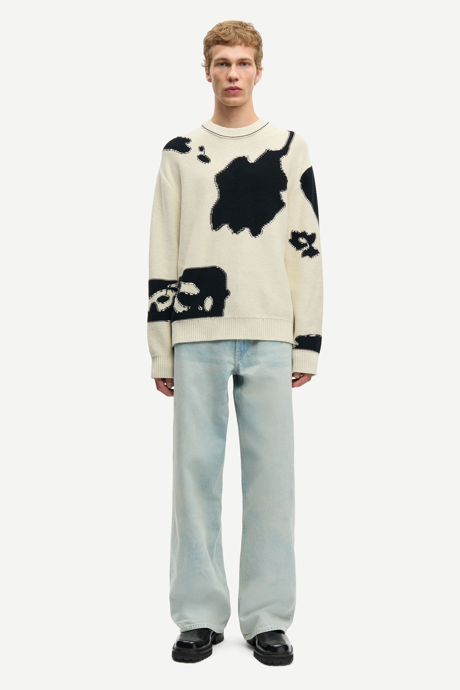 Salevo sweater 12923 Cream Ashbloom