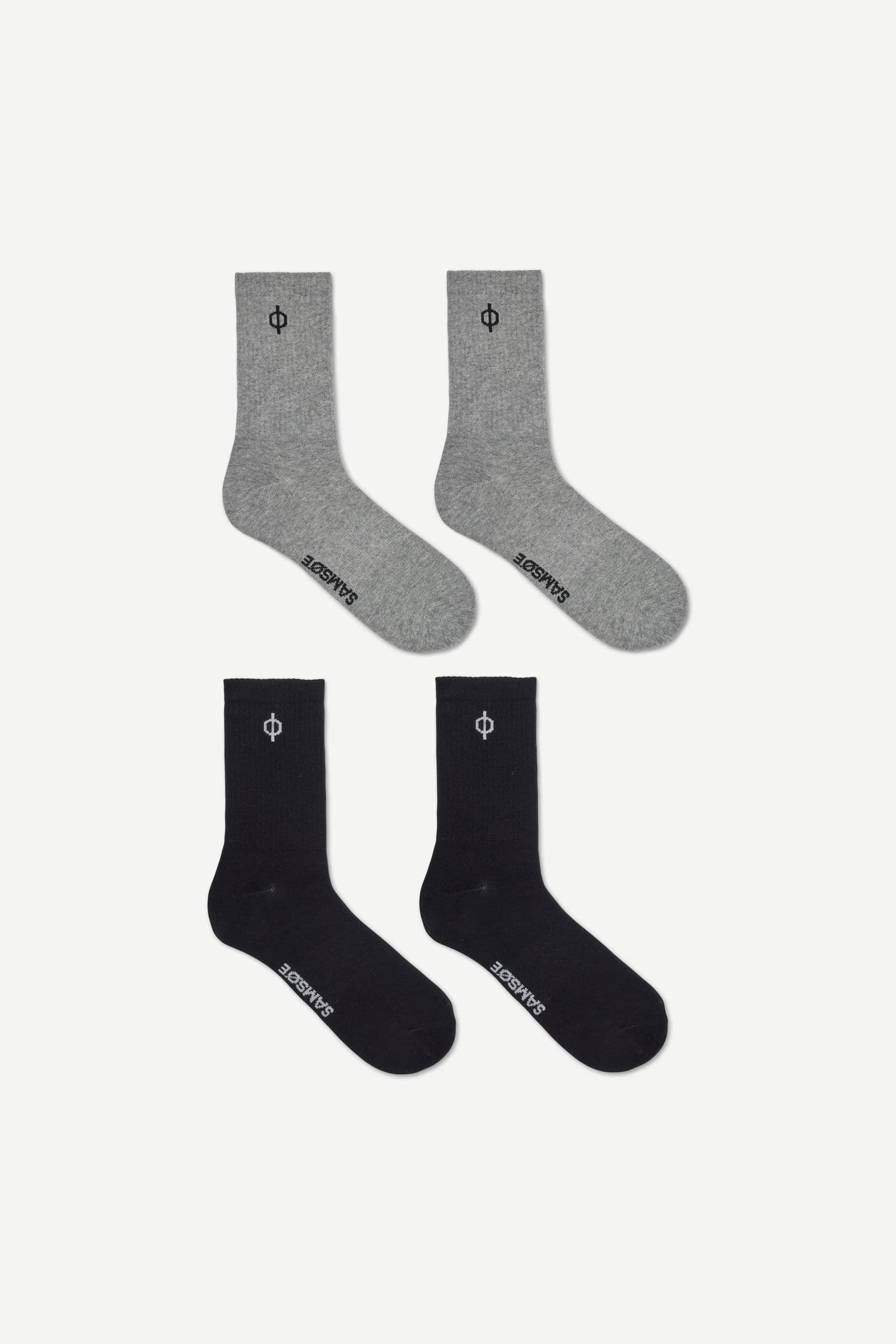 Sahanne socks 15807 Grey Mel. and Black