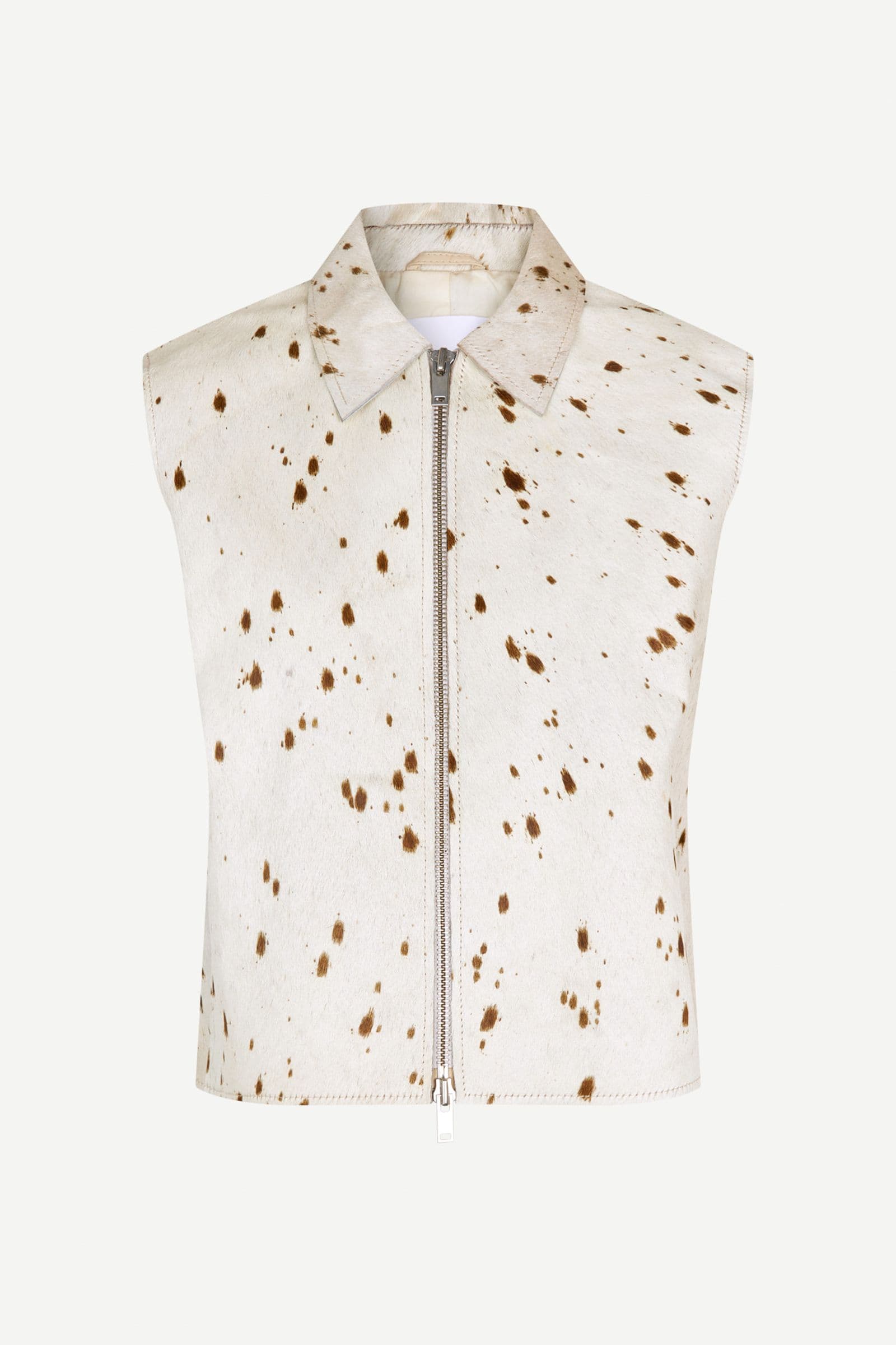 Salylo leather vest 15374 Stray Dott