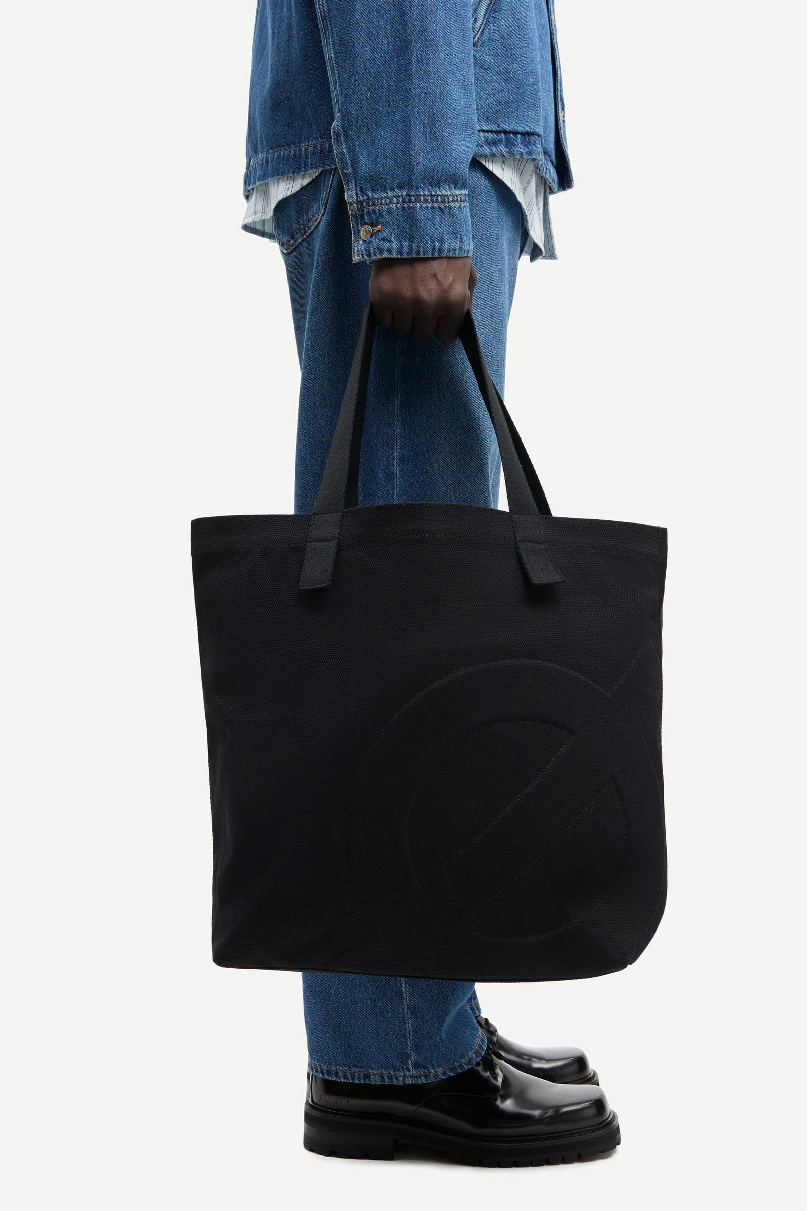 Sasteve tote bag 15947 Black Logo Patch