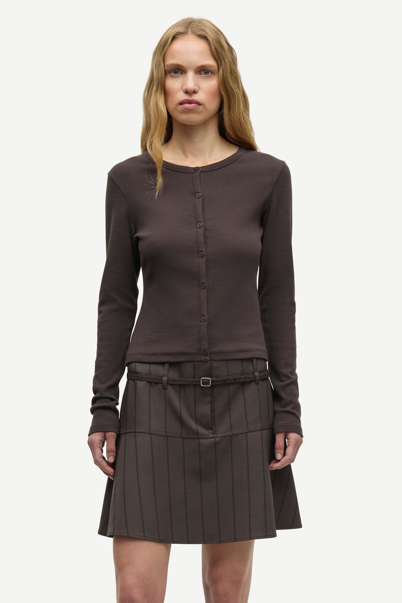Saalexo LS cardigan 7542 Mulch