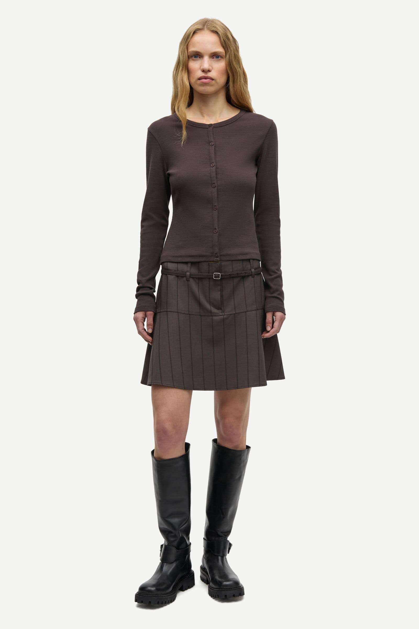 Saalexo LS cardigan 7542 Mulch