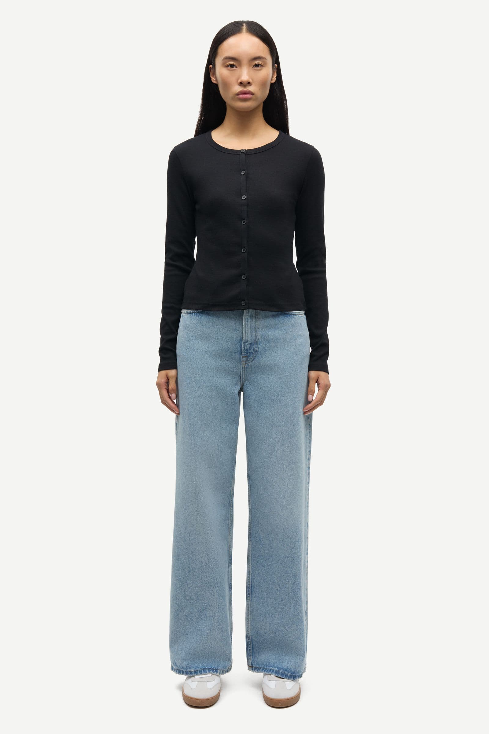 Saalexo LS cardigan 7542 Black