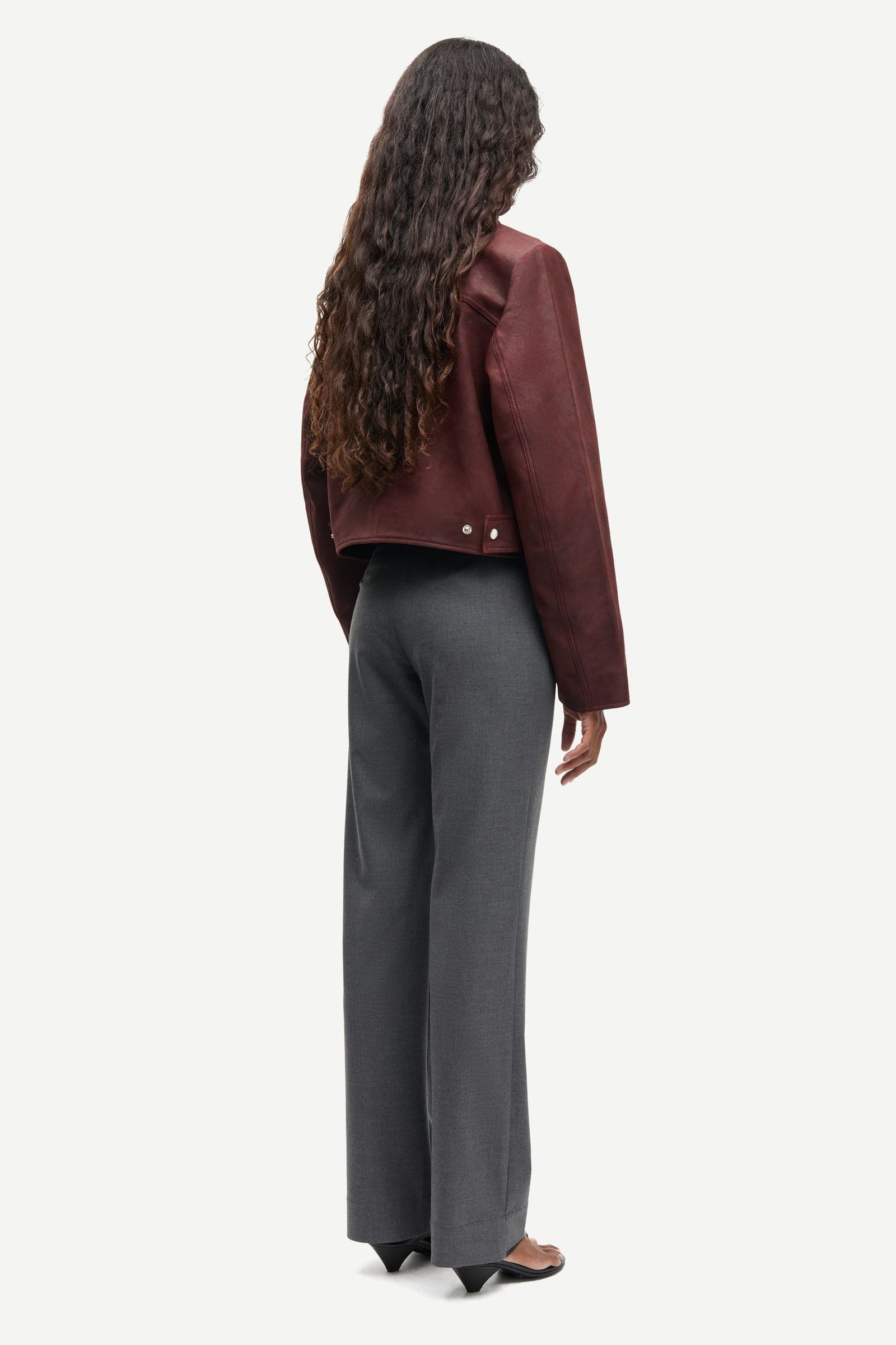 Sashiva leather jacket 16053 Fudge