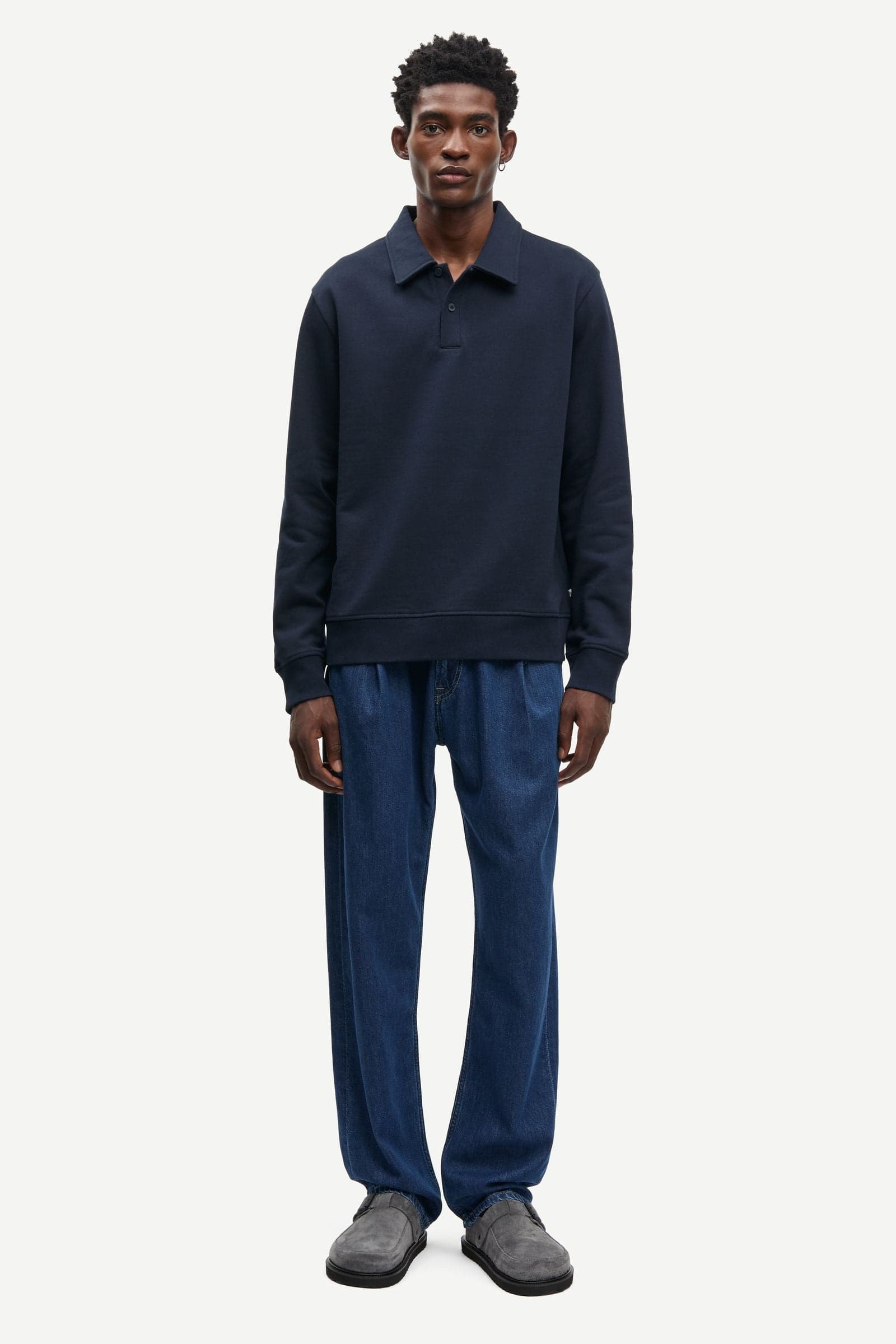 Saroger pleat jeans 16014 Washed soft denim