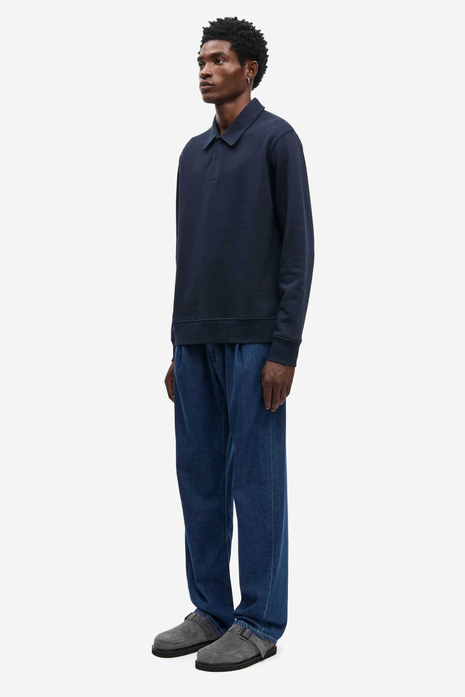 Saroger pleat jeans 16014 Washed soft denim