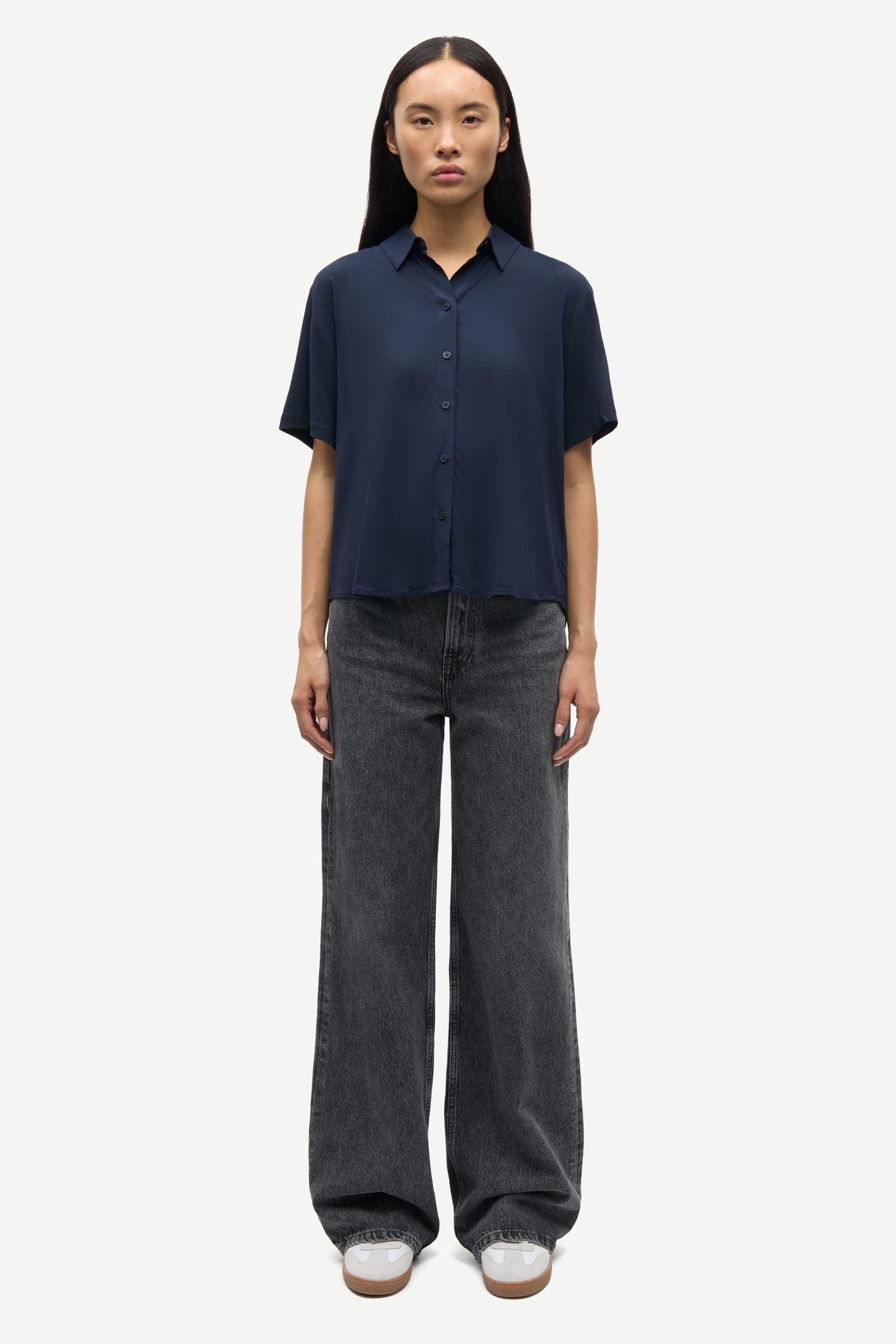 Saminna SS shirt 9942 Dark Sapphire