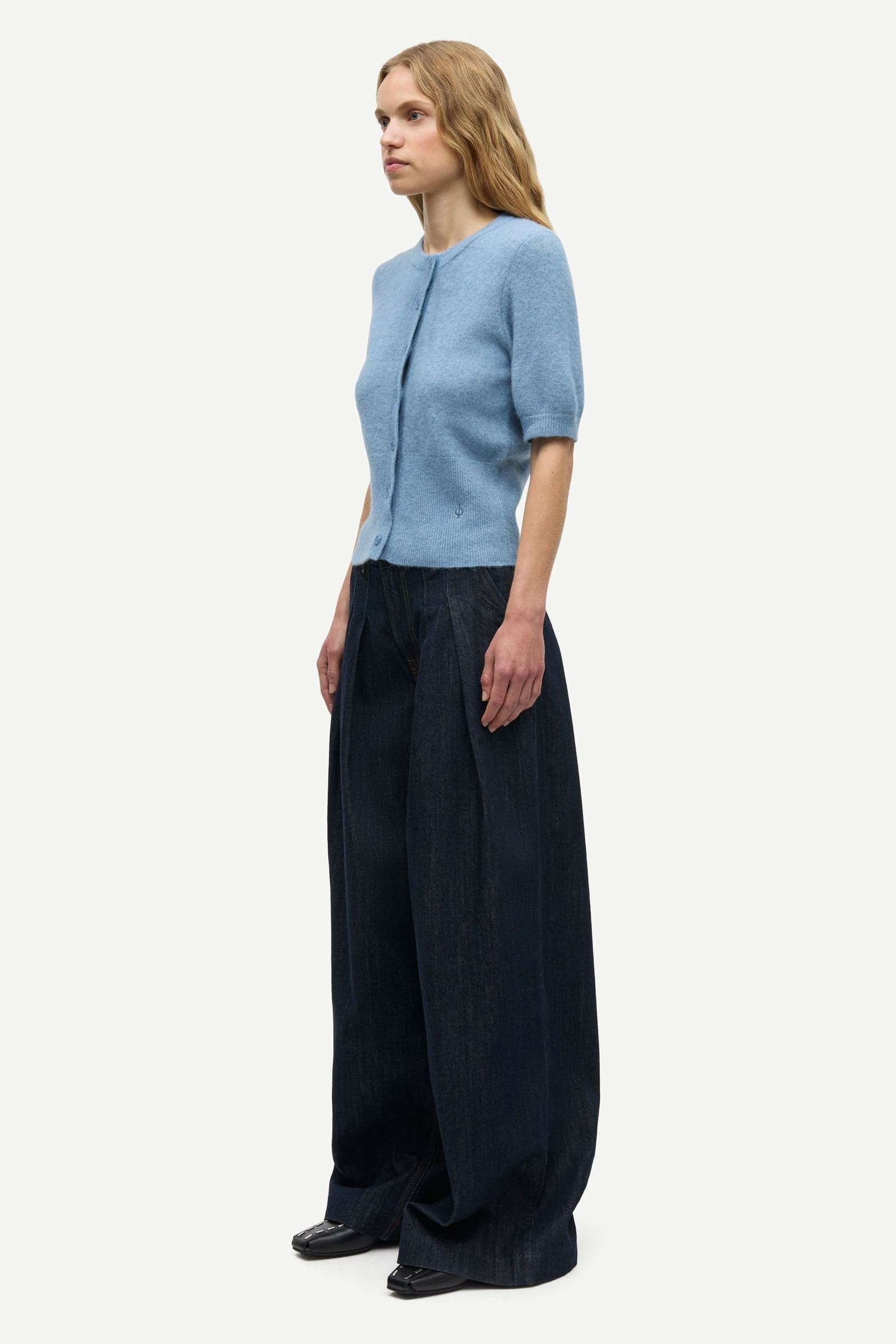 Salora SS cardigan 15556 Windward Blue